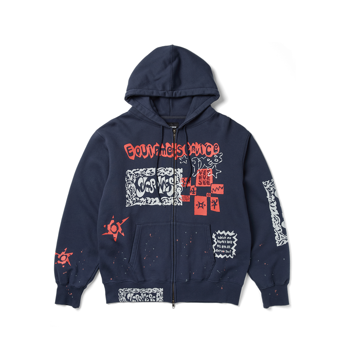 [더블적립] 예스아이씨 스캔드 집업 후디 라이트 네이비