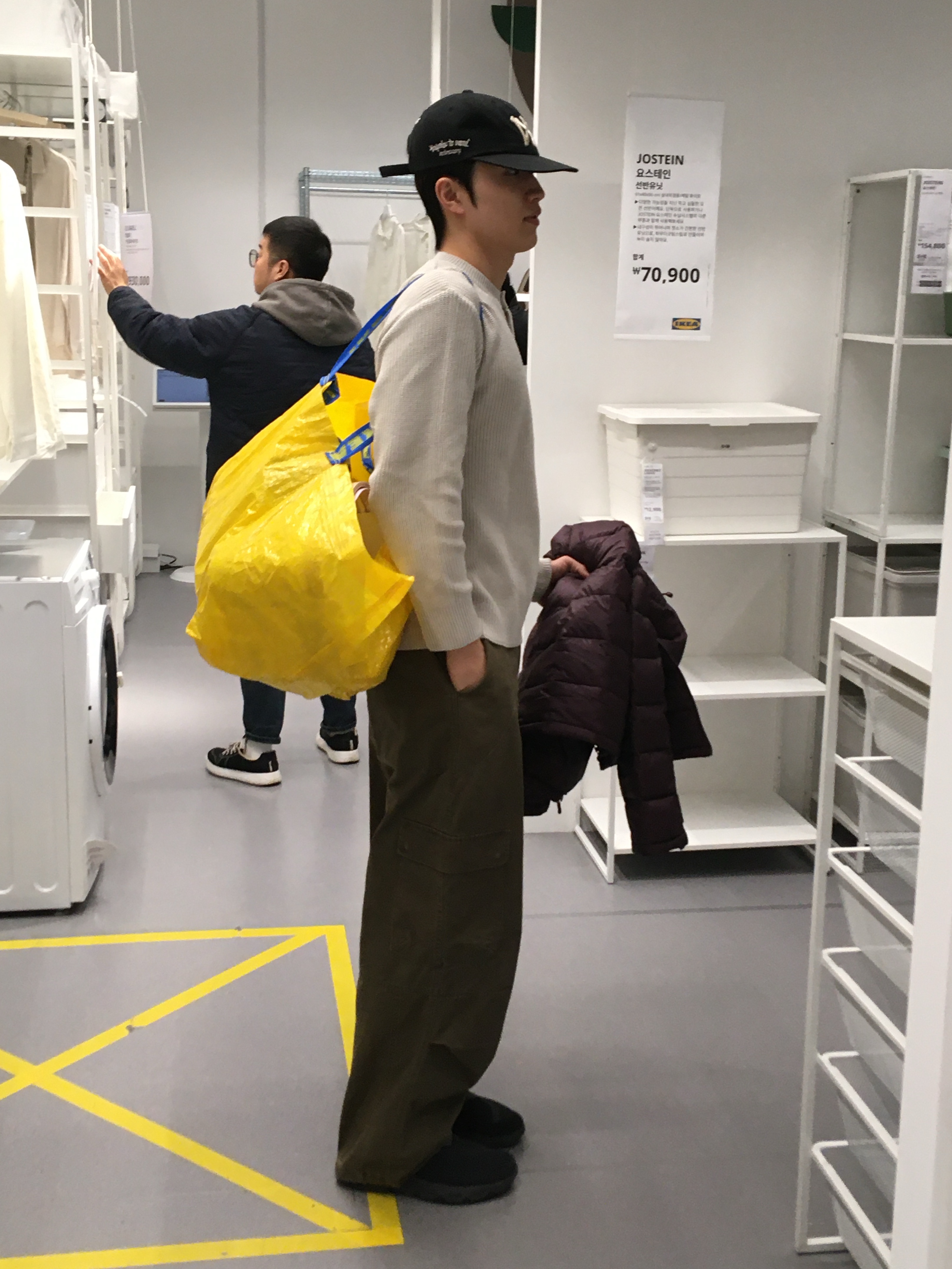 Aoiro 6-Panel Bone A/N Cap Black, Salomon RX Snug Black Magnet 착용 스타일