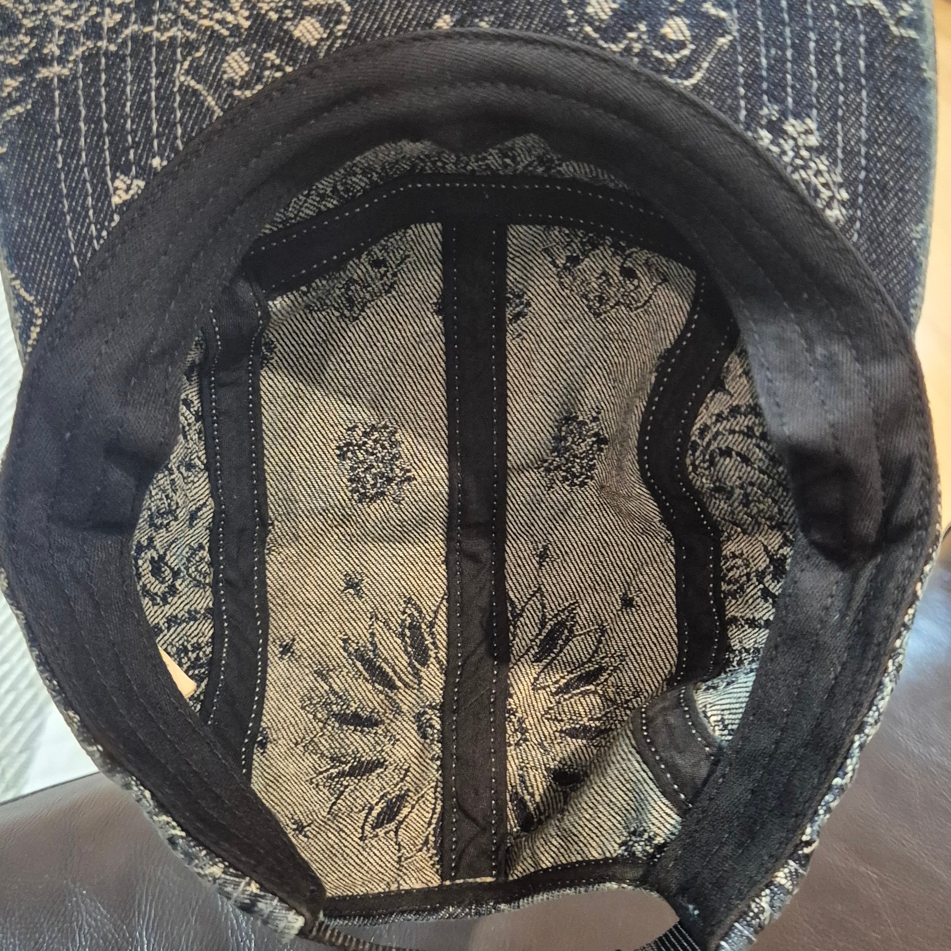 Supreme Bandana Jacquard Denim Camp Cap Blue - 25SS 착용 스타일 - 3