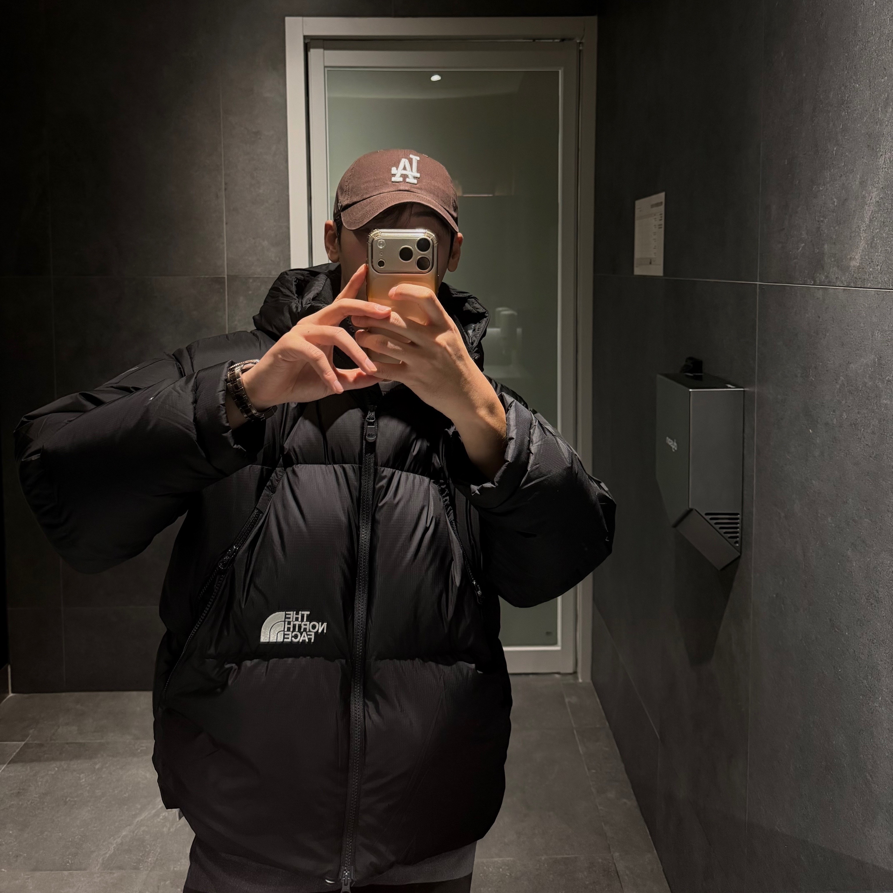 The North Face White Label Project Down Jacket RDS Black - 25FW 착용 스타일