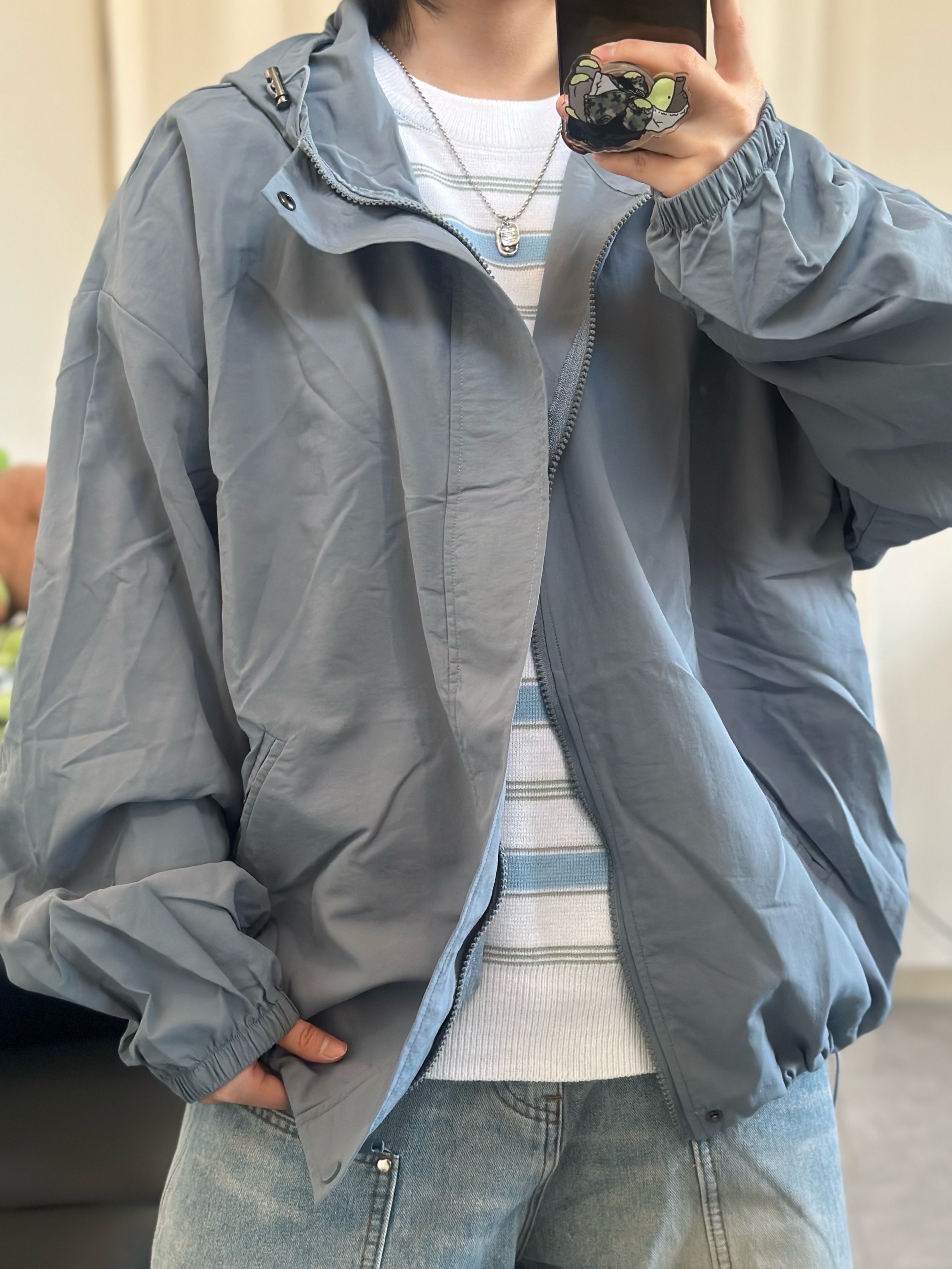 (W) Nike Dunk Low Light Smoke Grey 착용 스타일 - 4