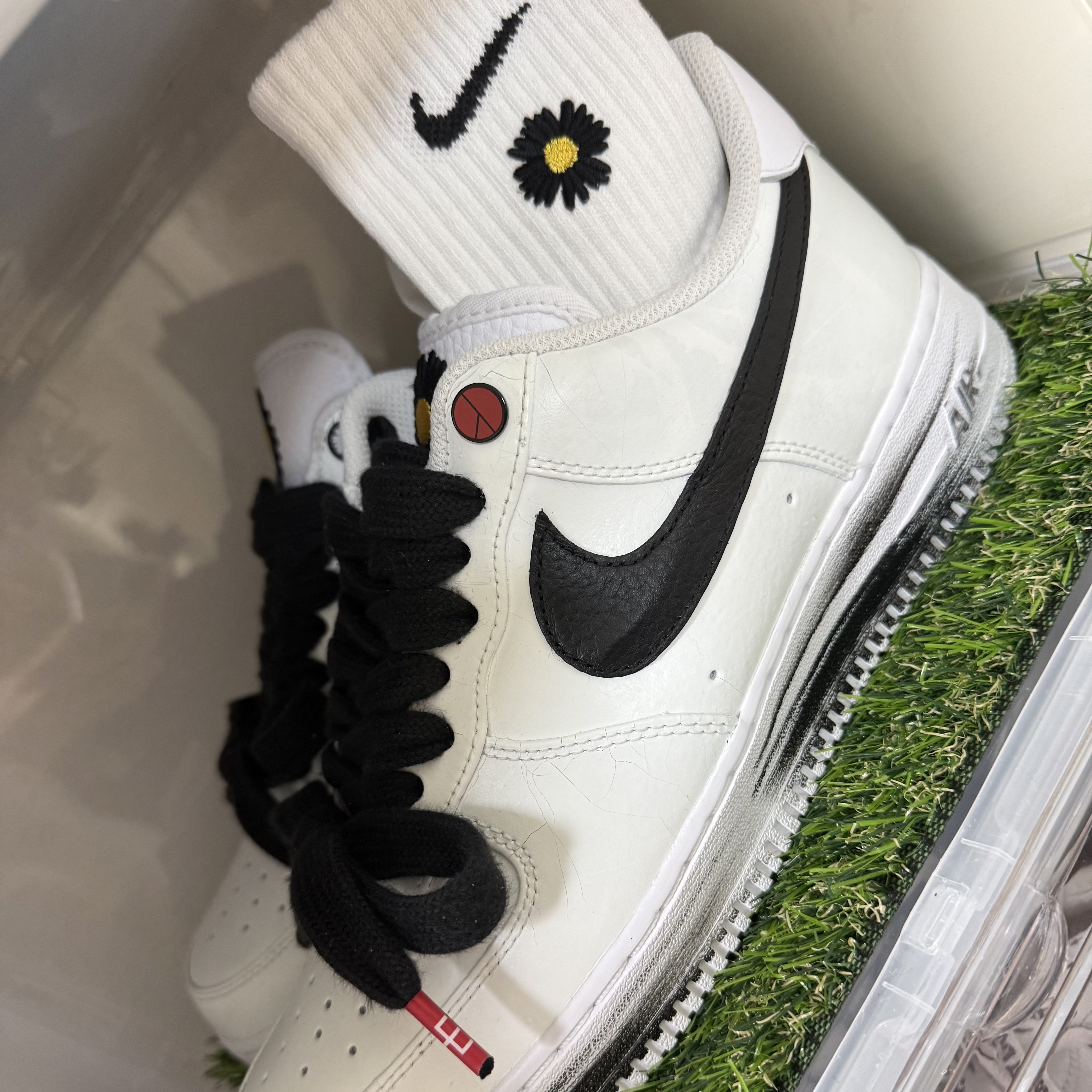 Nike x Peaceminusone Air Force 1 Low Para-Noise 2.0, Adidas Samba OG Cloud White 착용 스타일 - 1