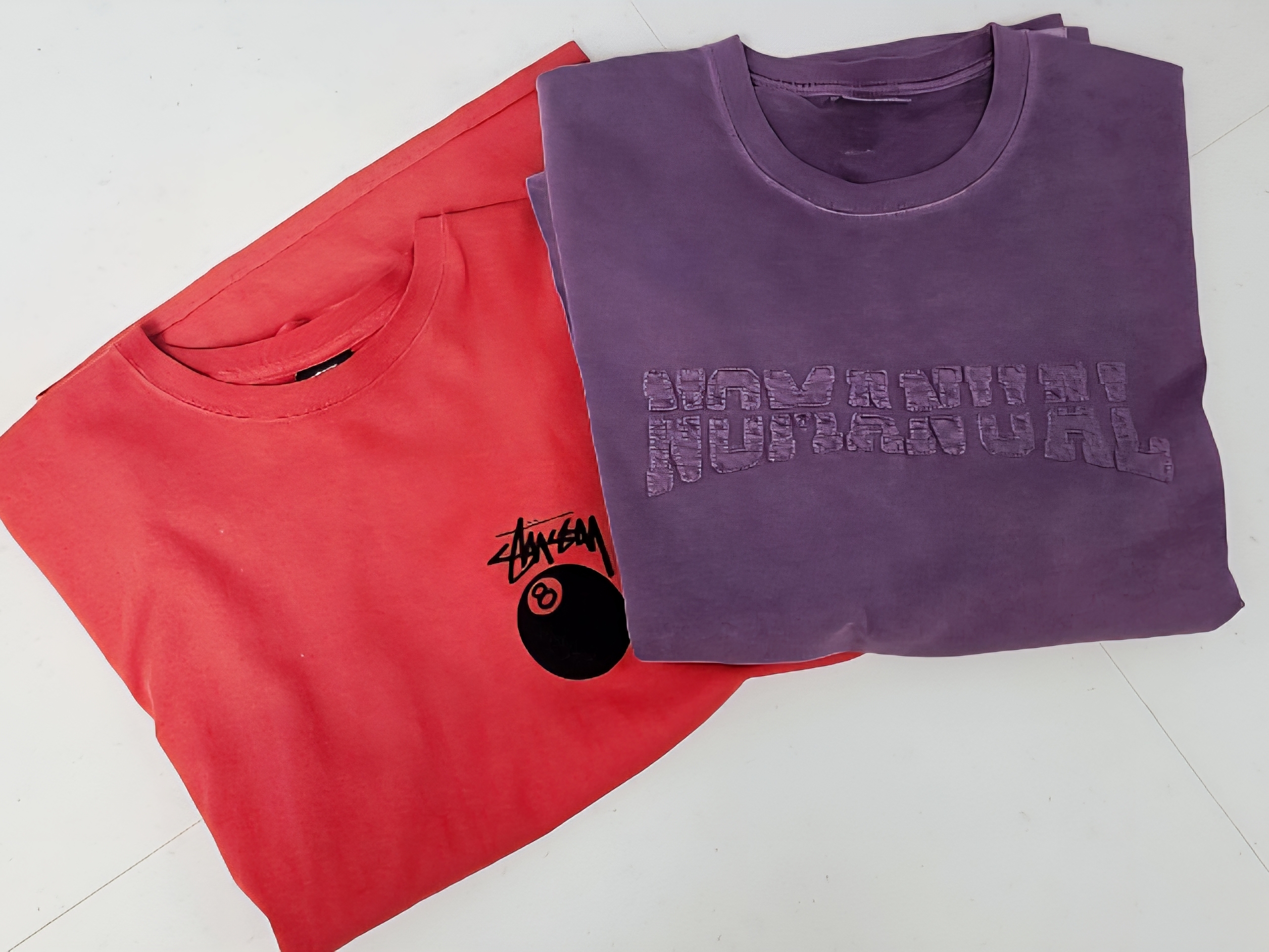 NOMANUAL Patch T-Shirt Purple, Nike Everyday Dri-Fit Cotton Stretch Trunk Black Grey Blue Pink (3 Pack) 착용 스타일 - 1