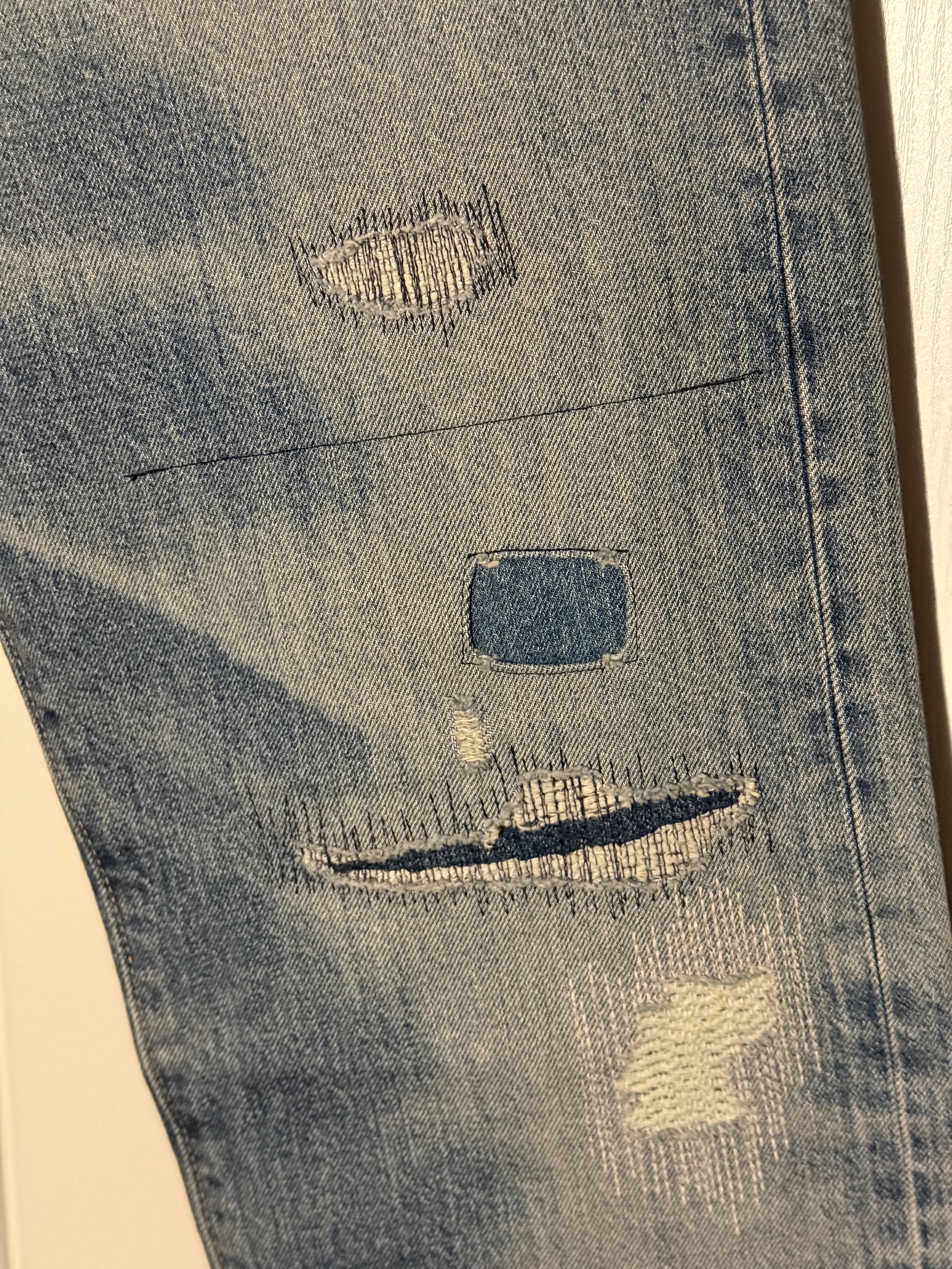 Levi's Bluetab 1980's 501 Jeans Medium Indigo 착용 스타일 - 4