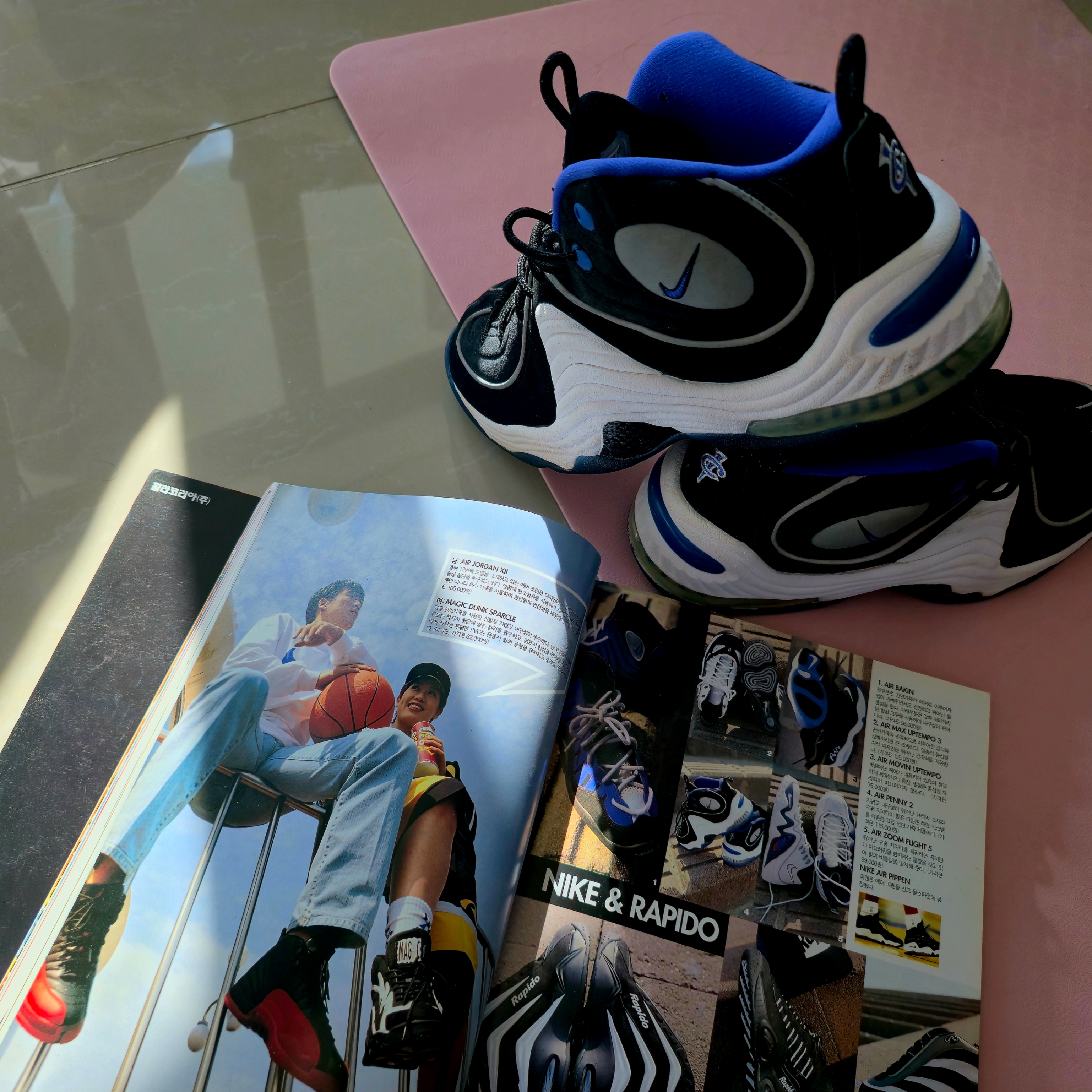 Nike Air Penny II Black Royal 착용 스타일 - 2