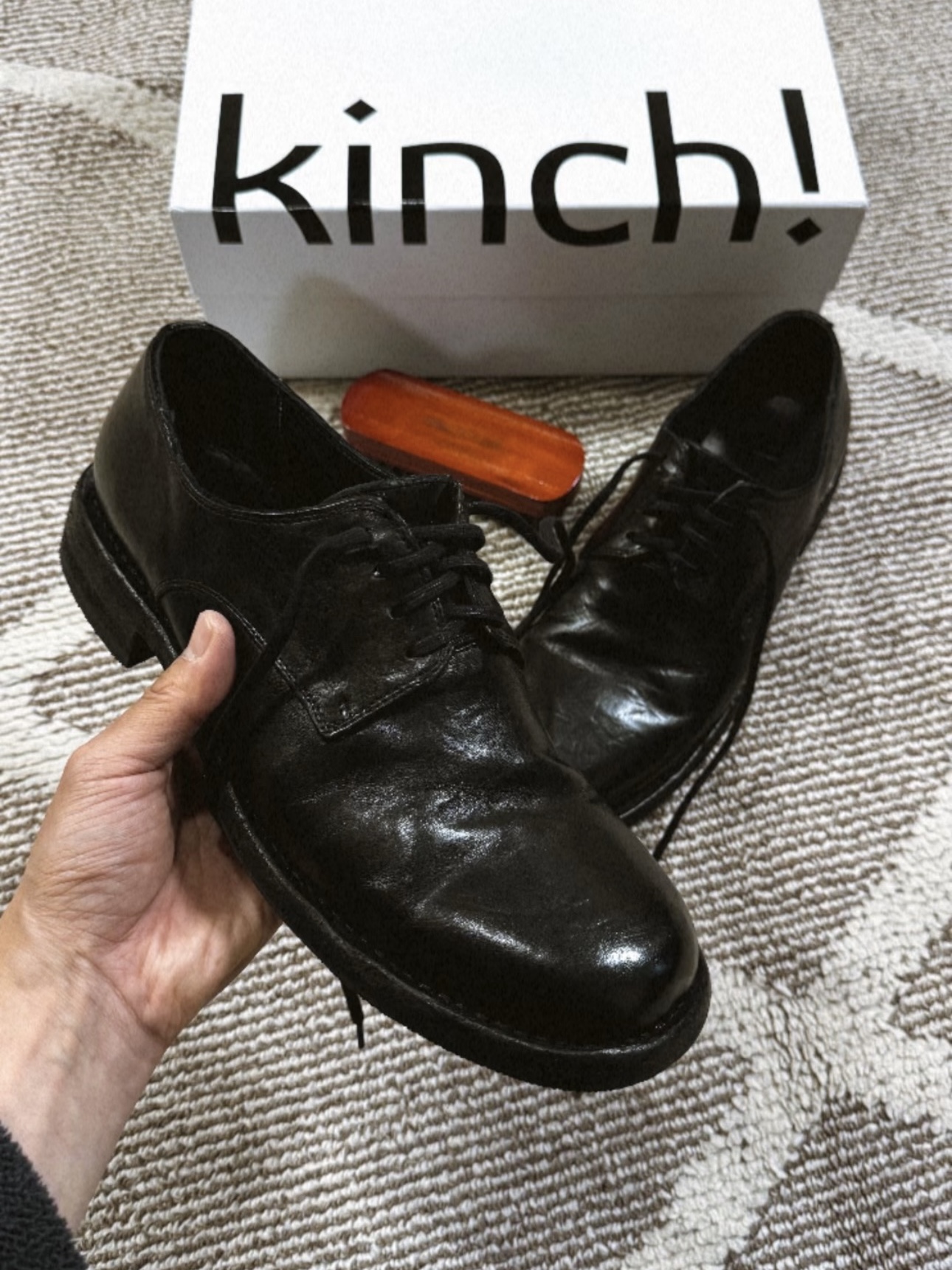 Kinchi Maryam Grainy - 647 (a) Black 착용 스타일
