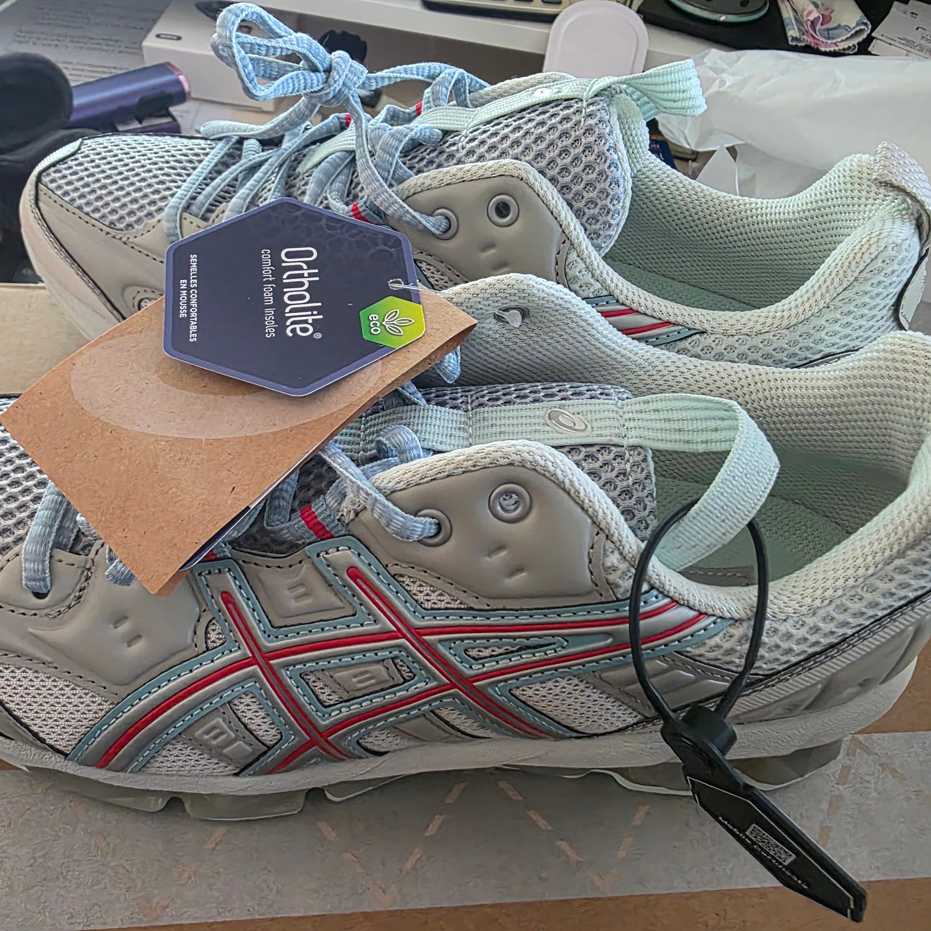 Asics US3-S Gel-Quantum 360 VII Kiso Glacier Grey 착용 스타일 - 2