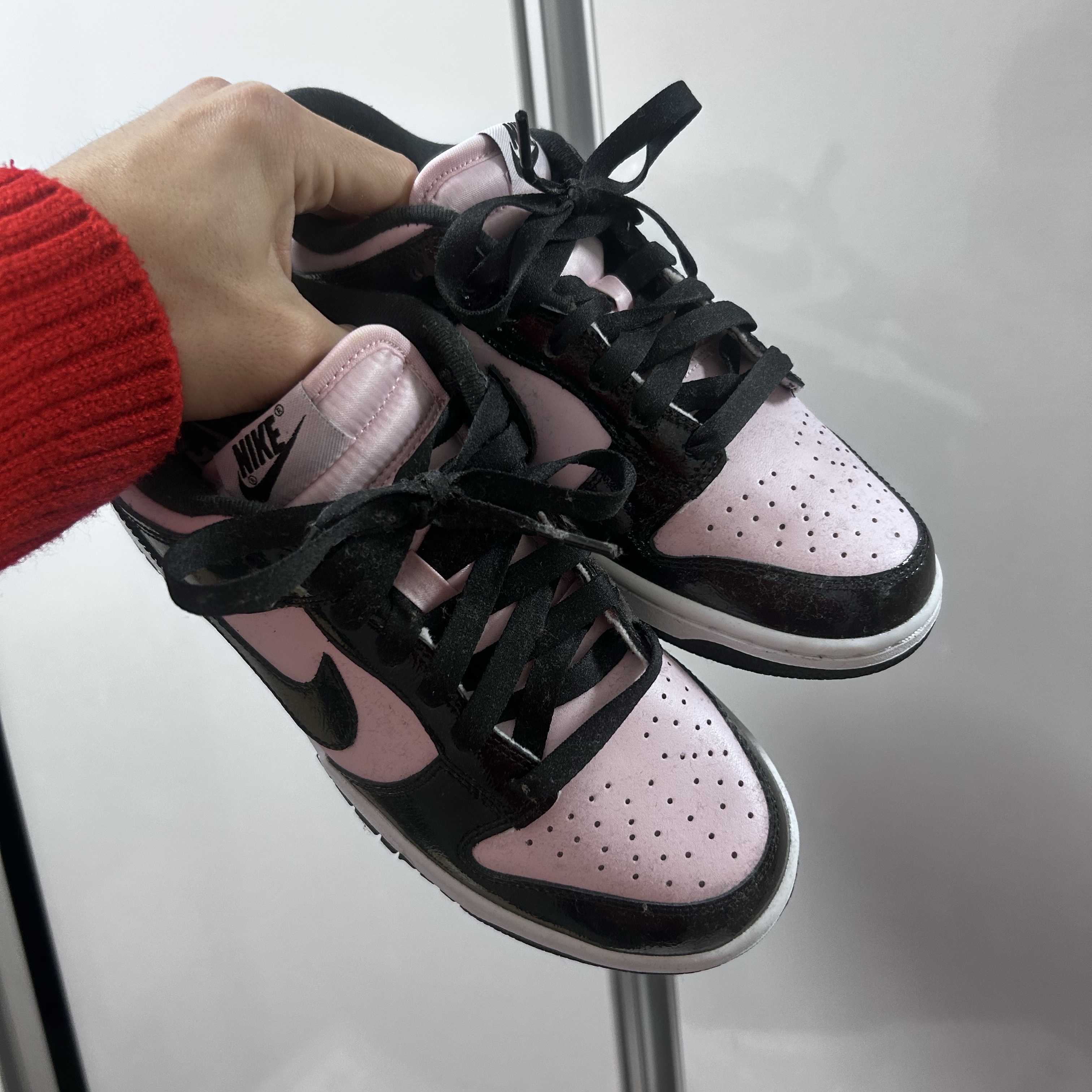 (W) Nike Dunk Low Essential Pink Foam Black 착용 스타일