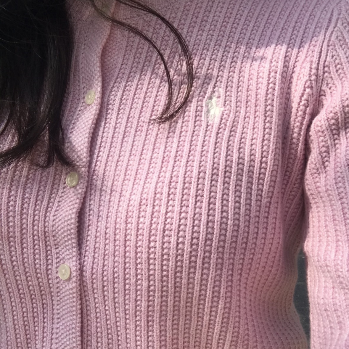 [30% 적립] Polo Ralph Lauren Children Mini Cable Cotton Cardigan Pink 착용 스타일