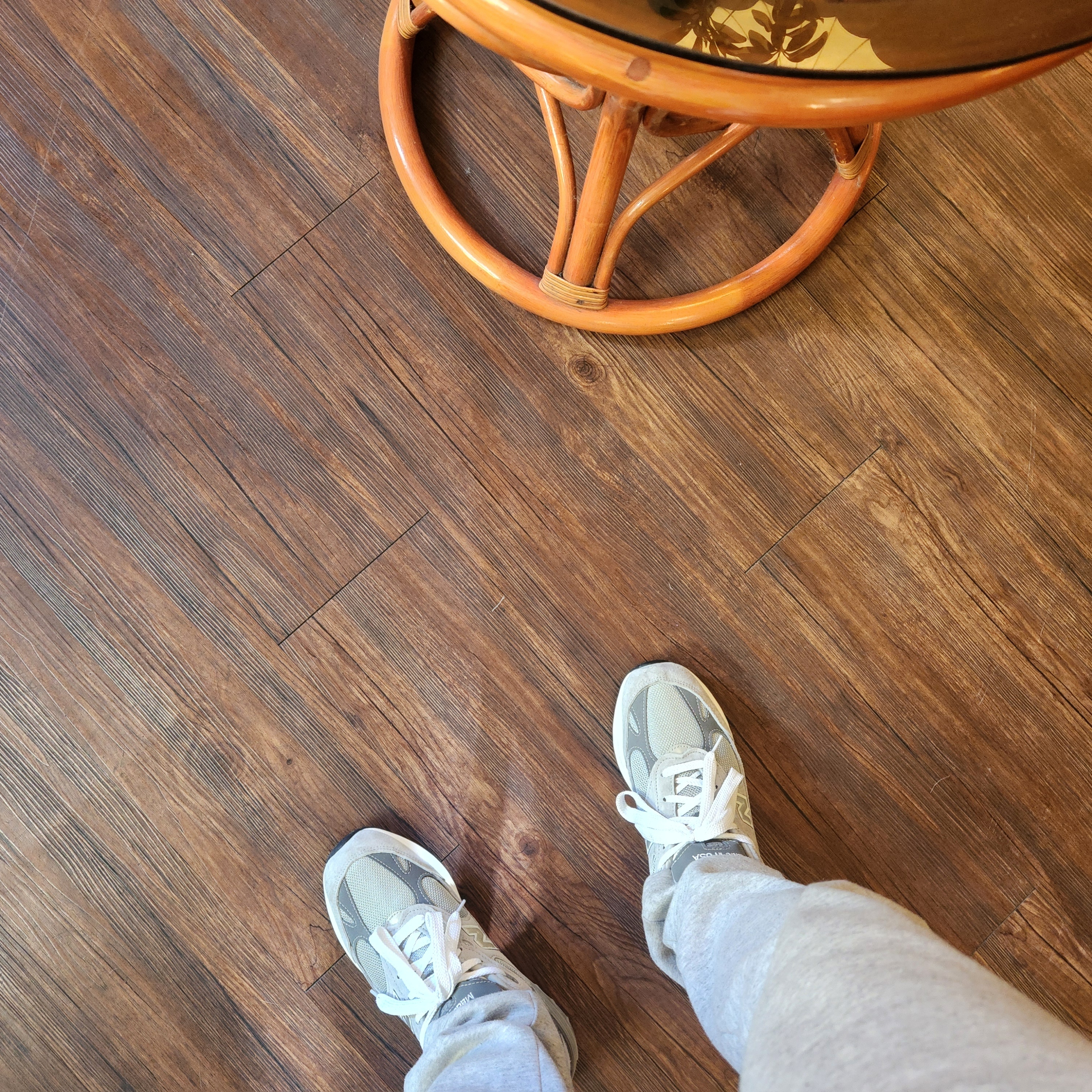 (W) New Balance 993 Made in USA Grey - B Standard 착용 스타일