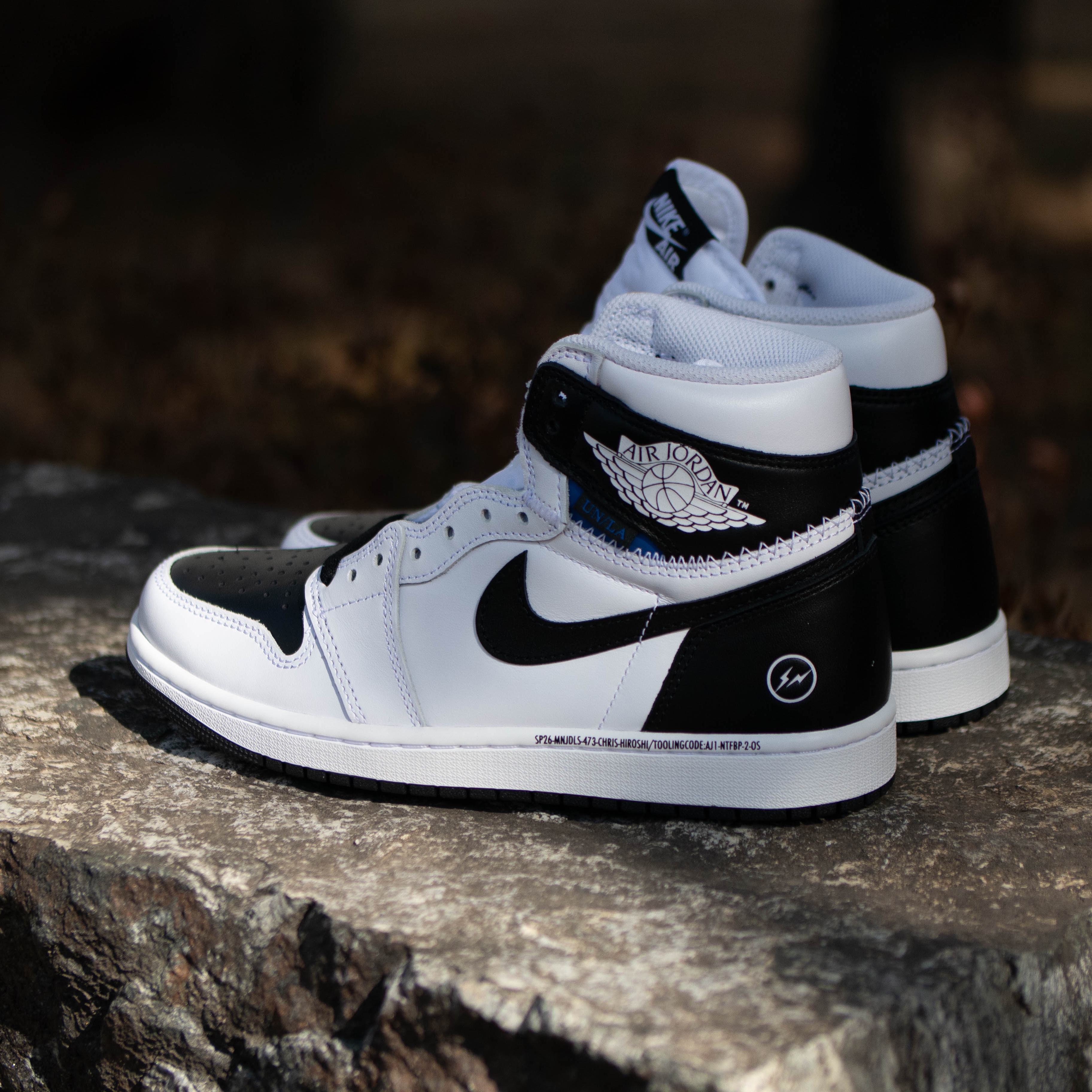 Jordan 1 x Fragment x Union LA High OG SP White Black 착용 스타일 - 3