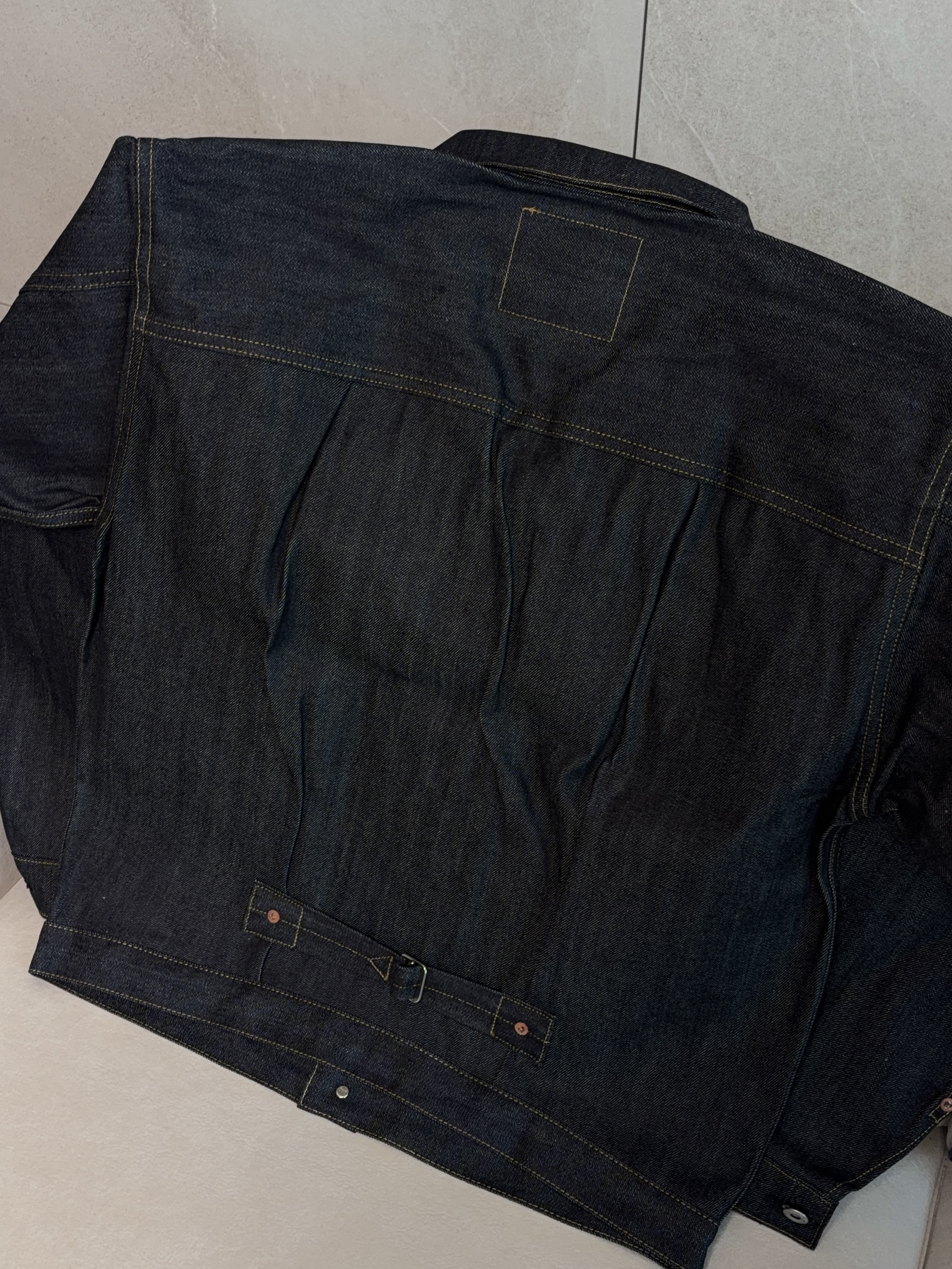 Levi's Vintage Clothing S506XX 1944 Jacket Indigo 착용 스타일 - 2
