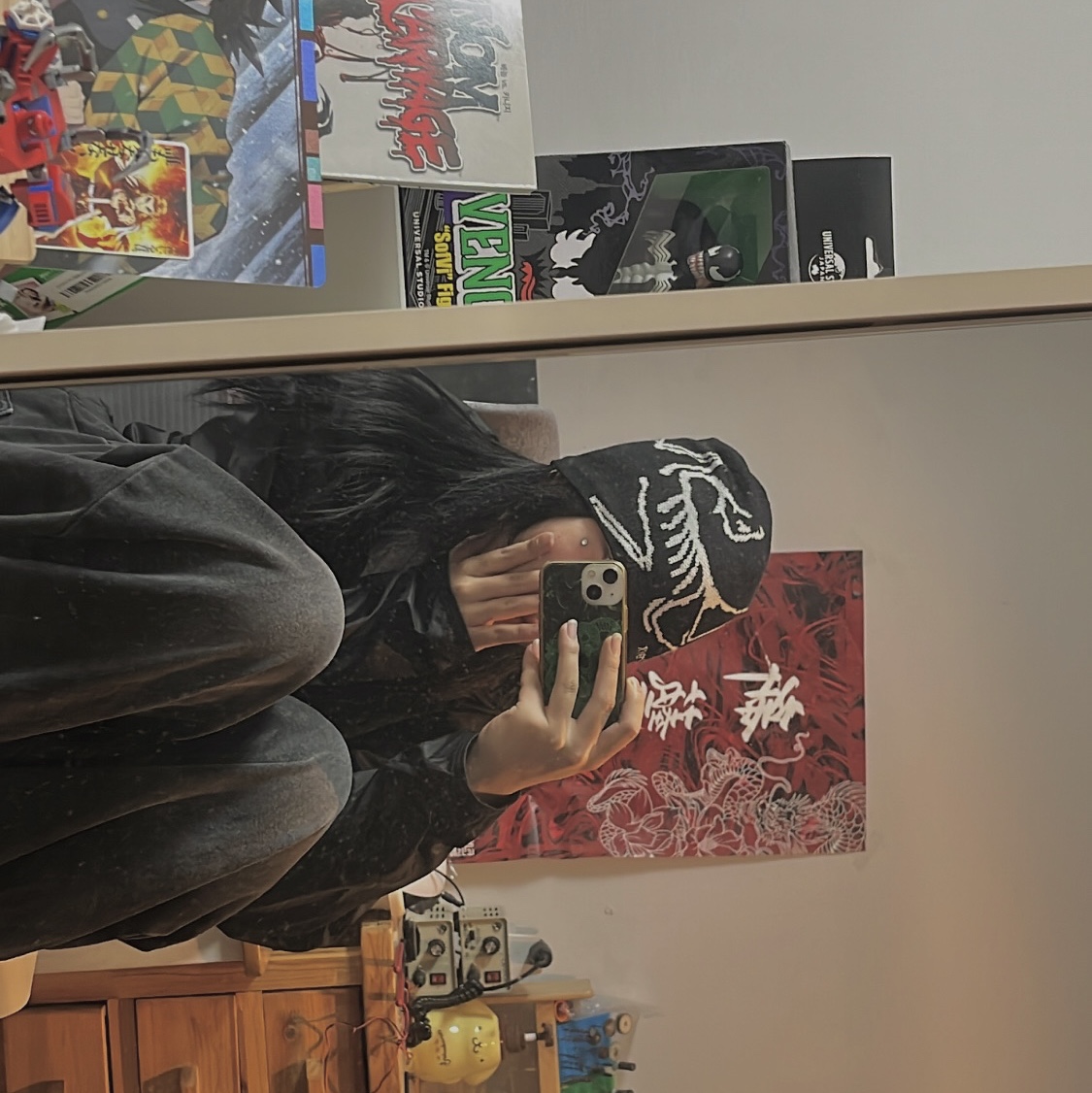 Arc'teryx Bird Head Toque Orca, Adidas Superstar 82 Black White 착용 스타일 - 1