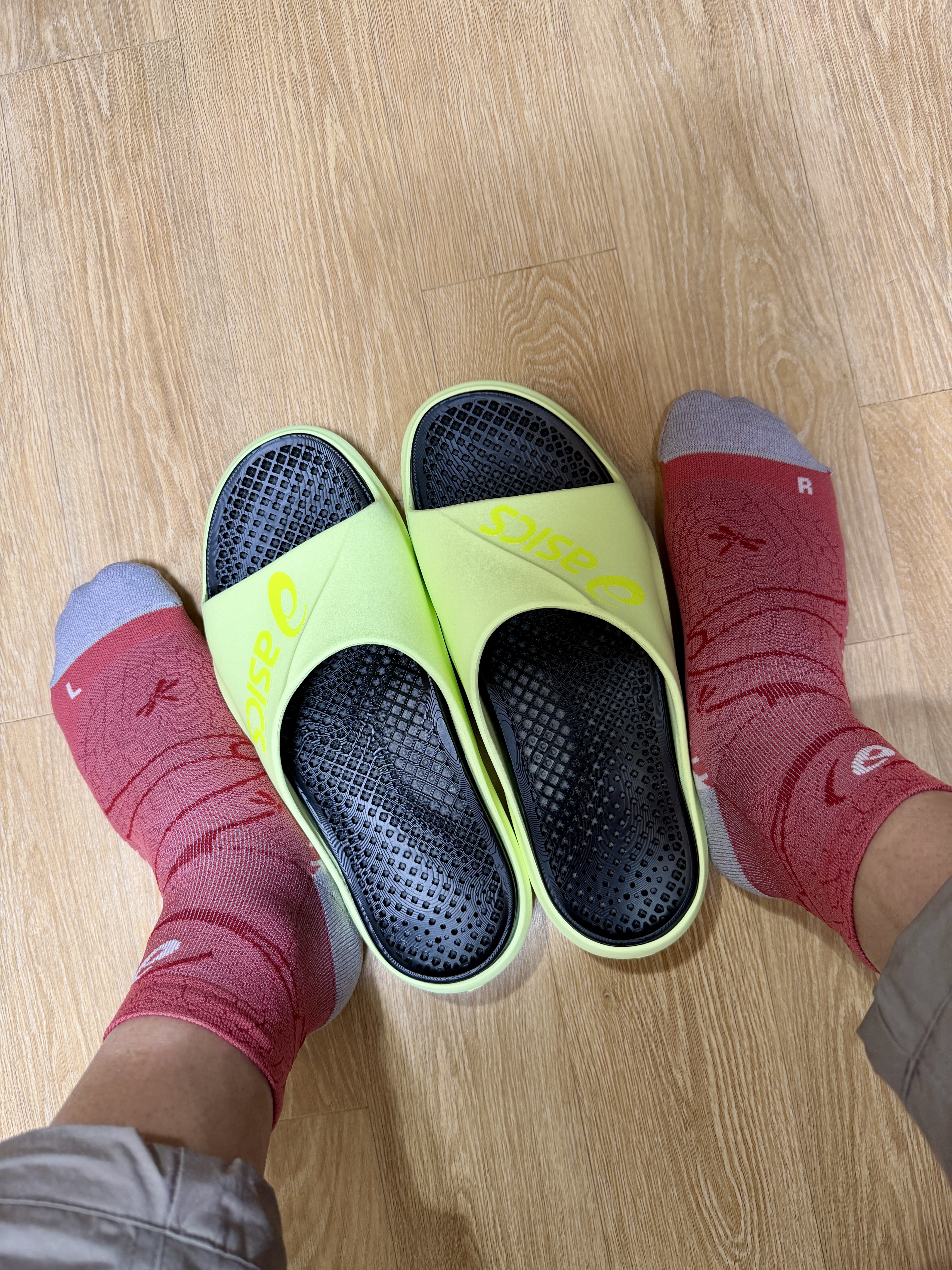 Asics Actibreeze 3D Sandal 2 Cool Matcha Black 착용 스타일 - 2