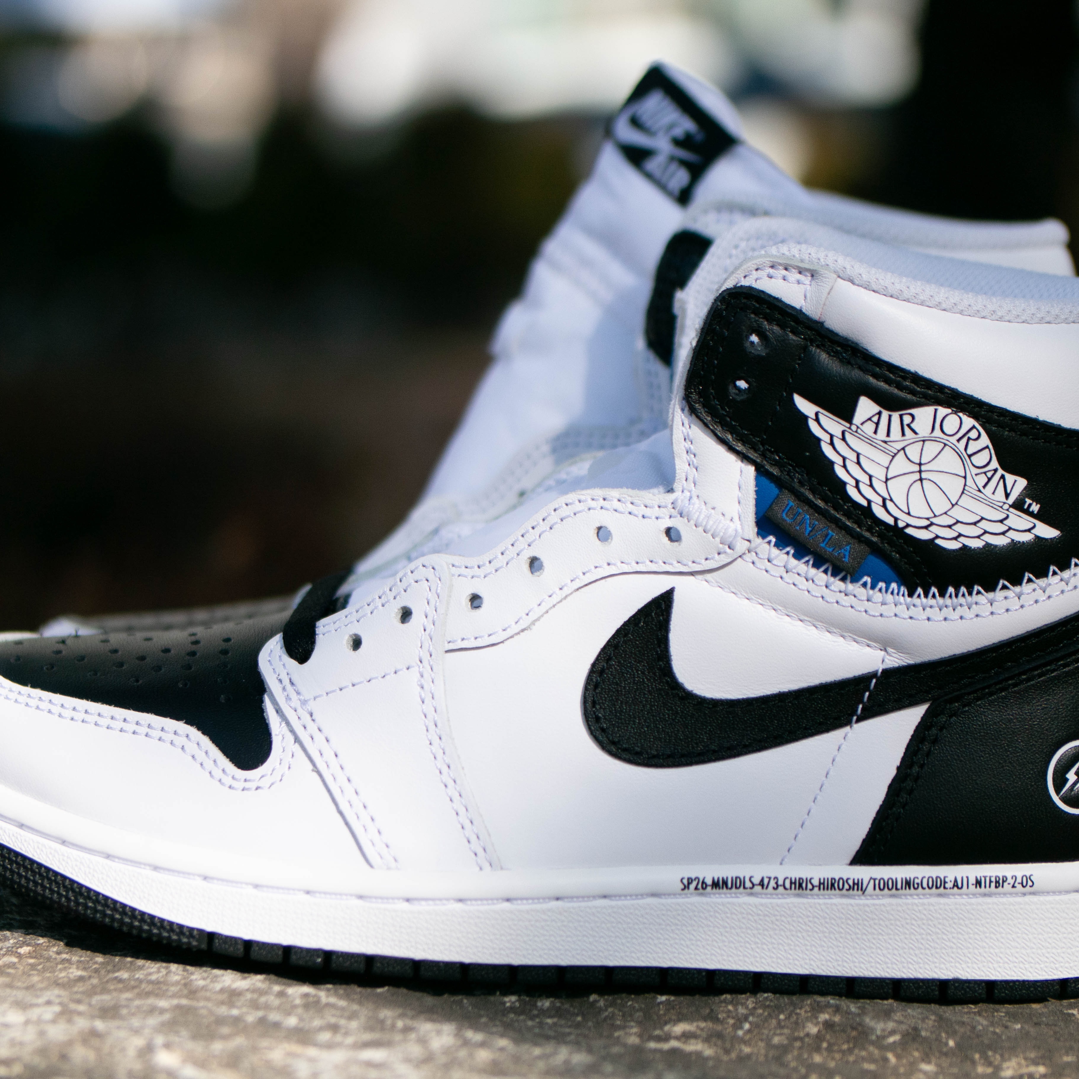 Jordan 1 x Fragment x Union LA High OG SP White Black 착용 스타일 - 4