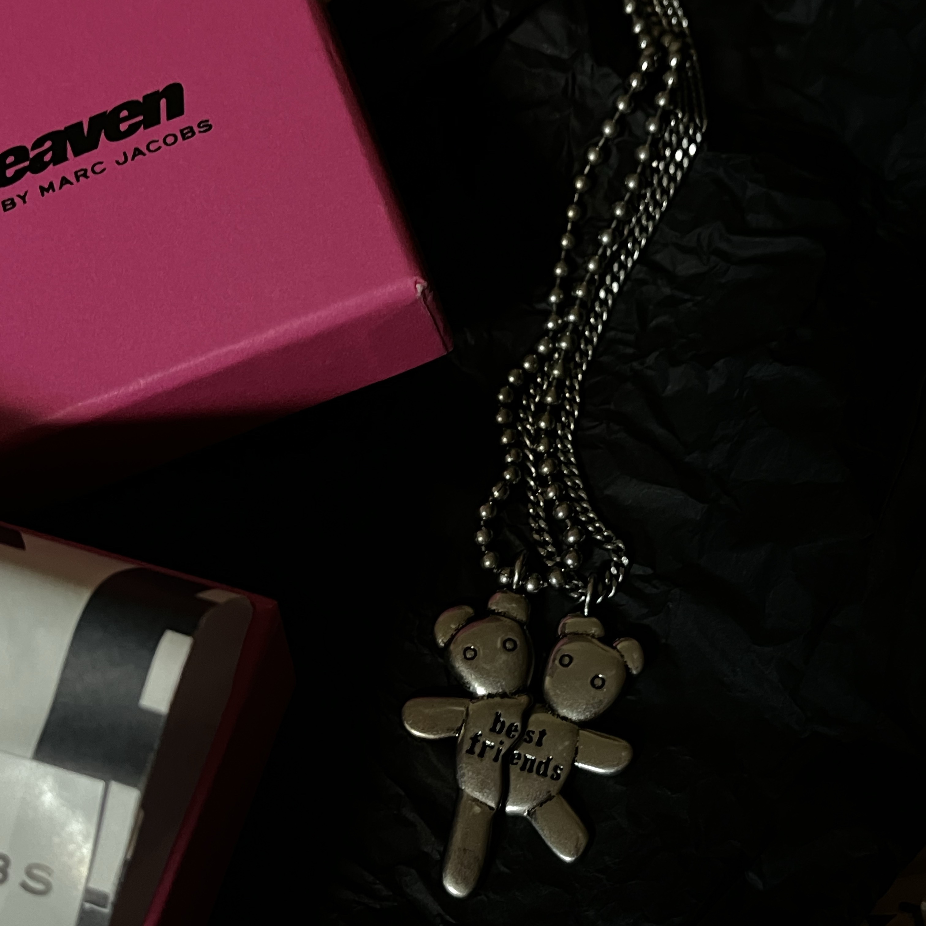 Heaven by Marc Jacobs Friendship Necklace Set Silver Ox (Set of 2) 착용 스타일