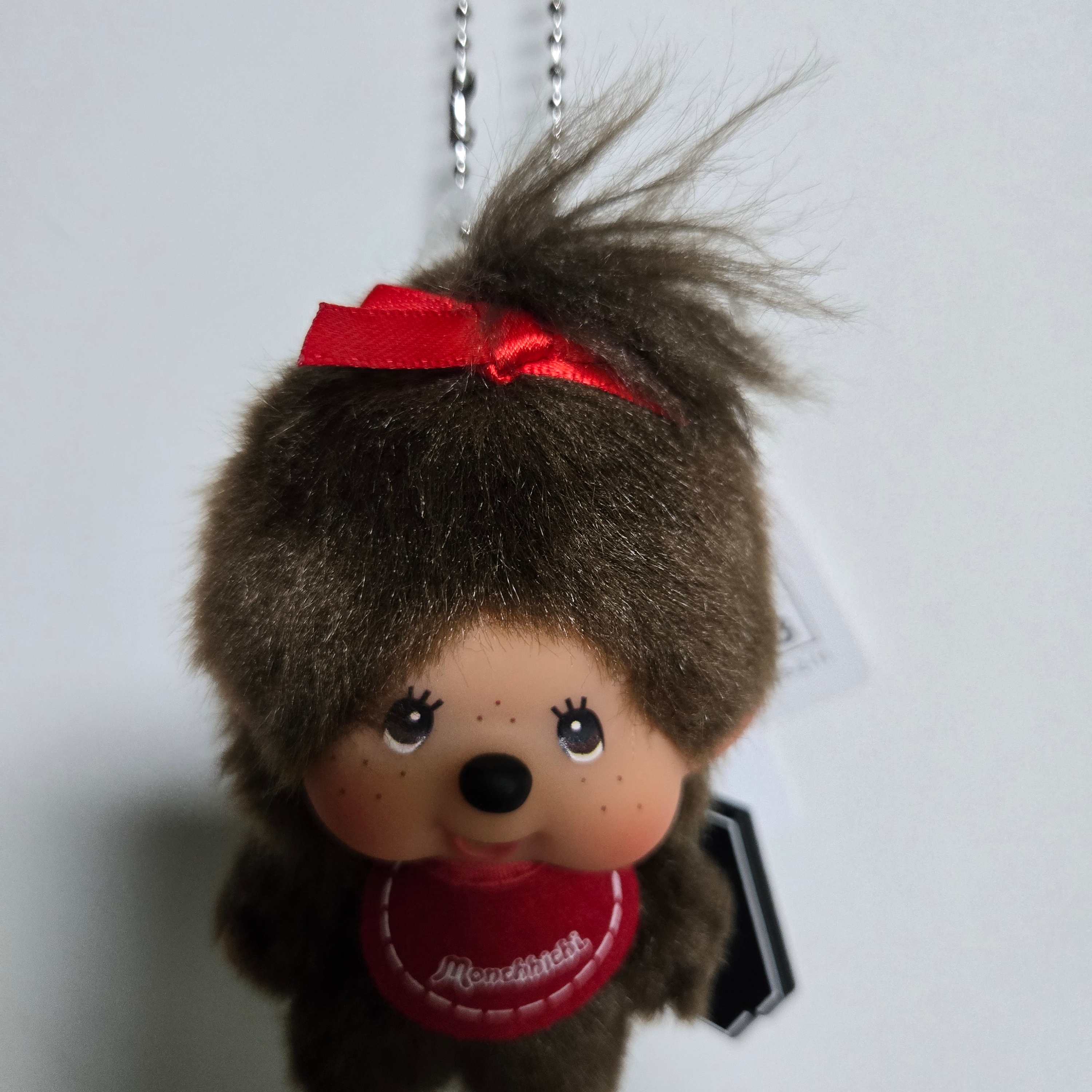 Monchhichi Bighead SS Girl Key Chain Brown 착용 스타일
