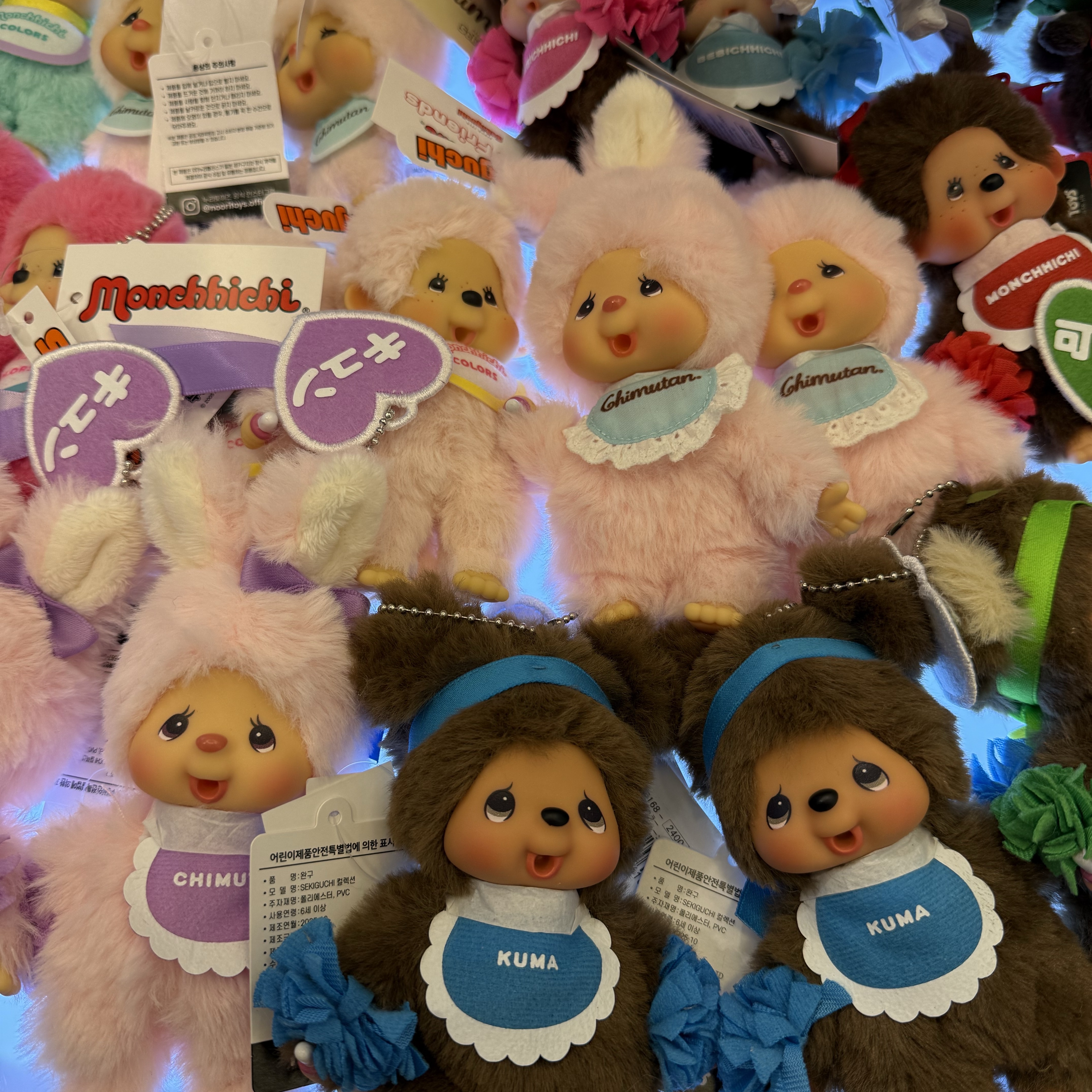 Monchhichi Bighead SS Ladybug Key Chain, Monchhichi Bighead SS Boy Key Chain Brown 착용 스타일 - 2