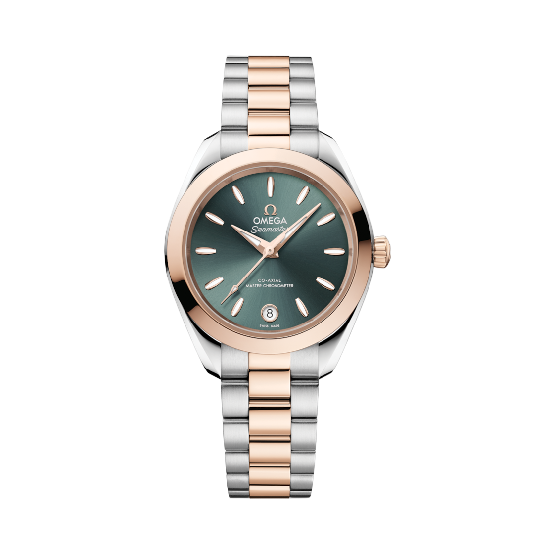 22020302010002 (W) Omega Seamaster Aqua Terra 150M Automatic Co Axial Master Chronometer 30mm Steel Pine Green (Transparent Caseback Ver.)