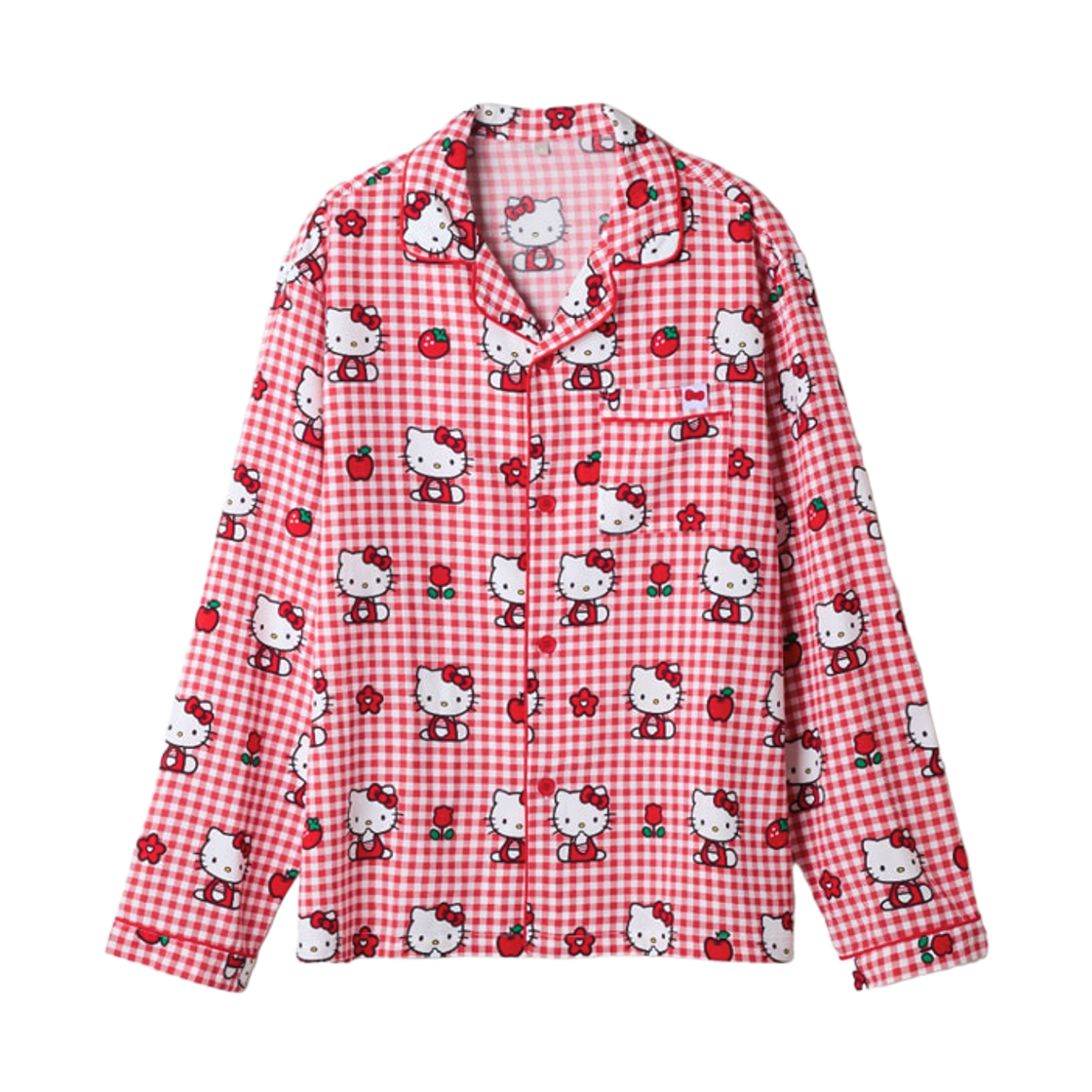 스파오 x 산리오 캐릭터즈 롱 슬리브 파자마 세트 레드(Spao x Sanrio Characters Long Sleeve Pajama Set Red)