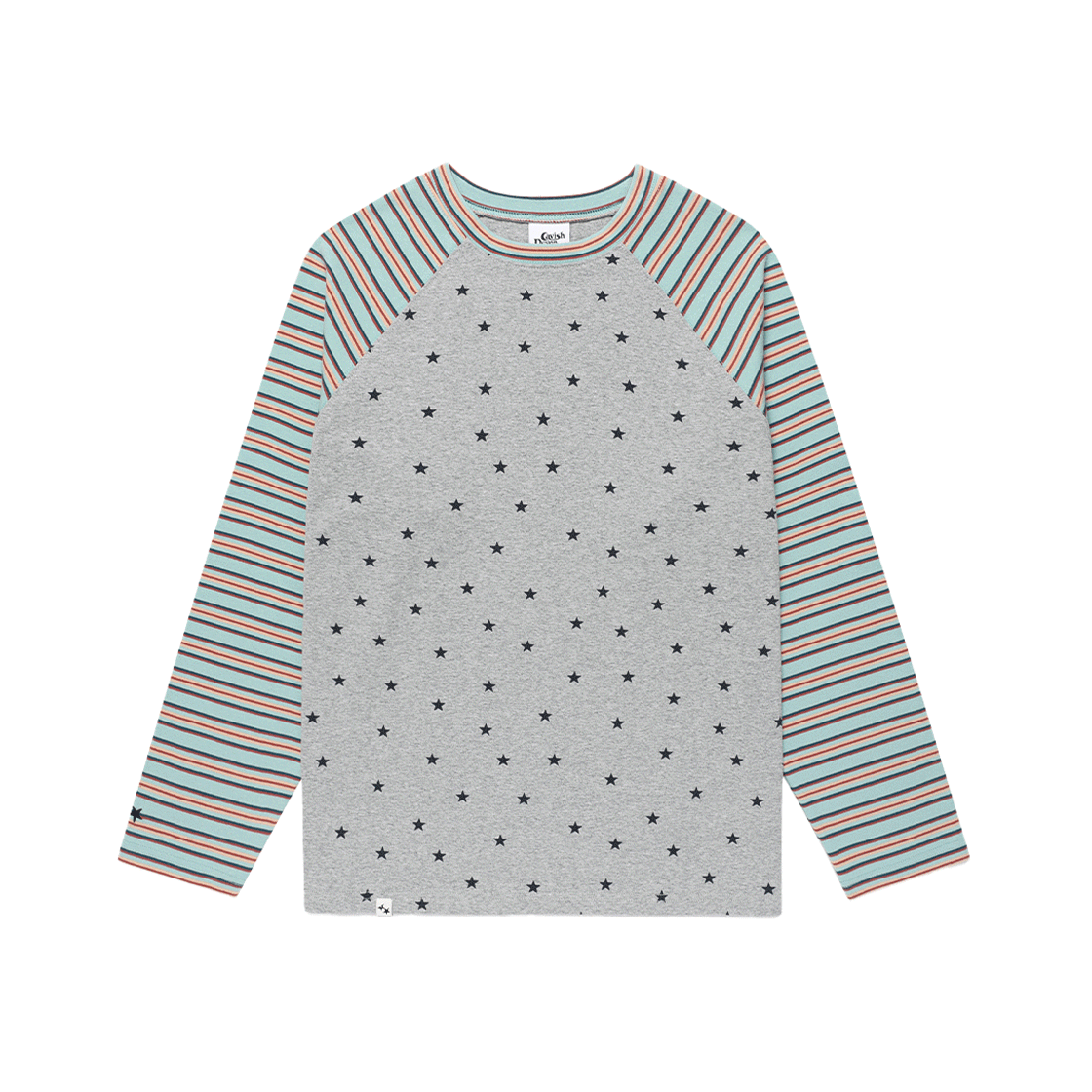 카비시 스트라이프 스타 래글런 롱슬리브 티셔츠 그레이(CAVISH Striped Star Raglan LS Tee Grey)