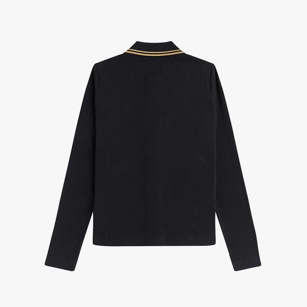 프레드페리 우먼즈 버튼스루 립 폴로 셔츠 블랙(Fred Perry Button-Through Rib Polo Shirt Black) - 5