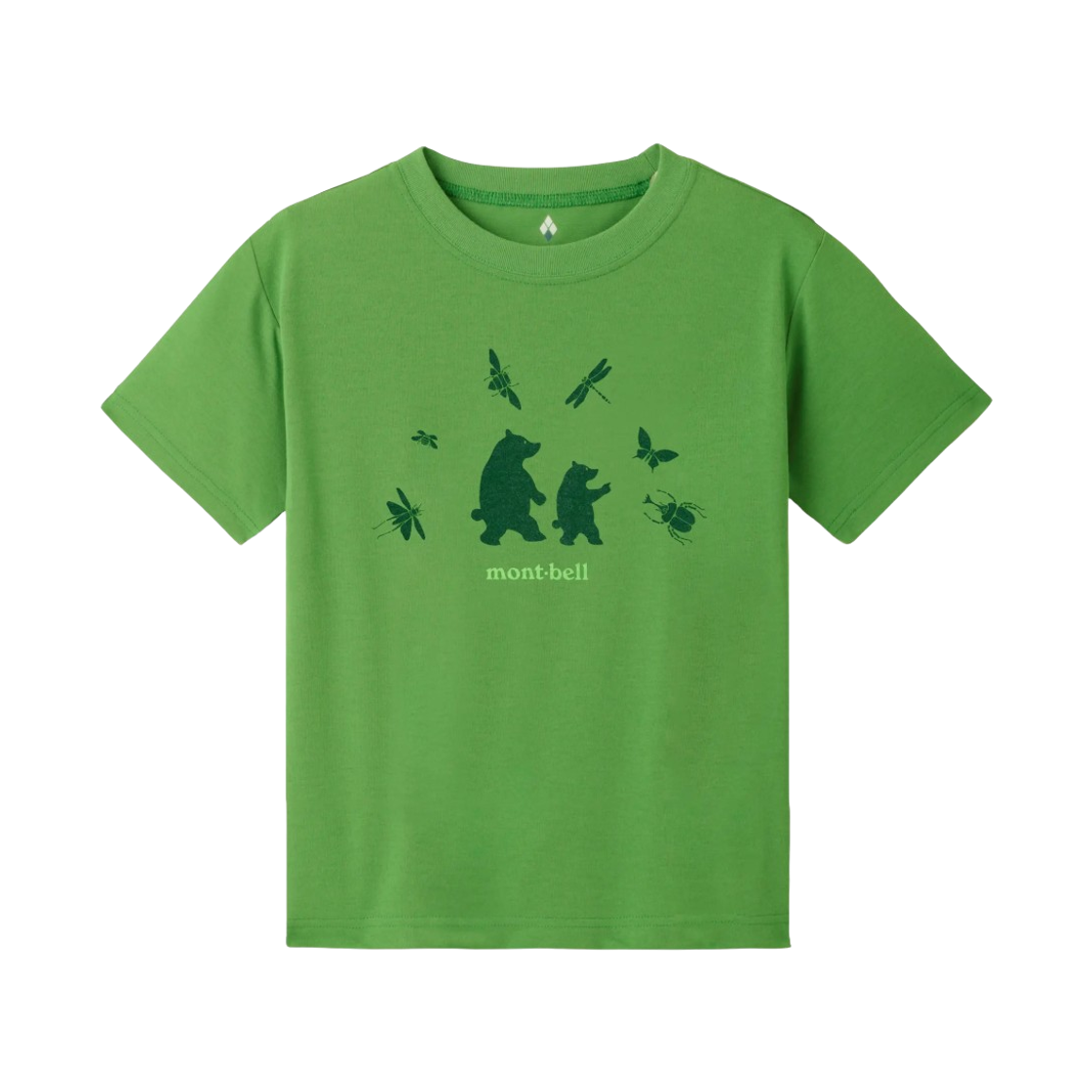 1114862 (Kids) Montbell Wickron Searching For Insects T-Shirt Green