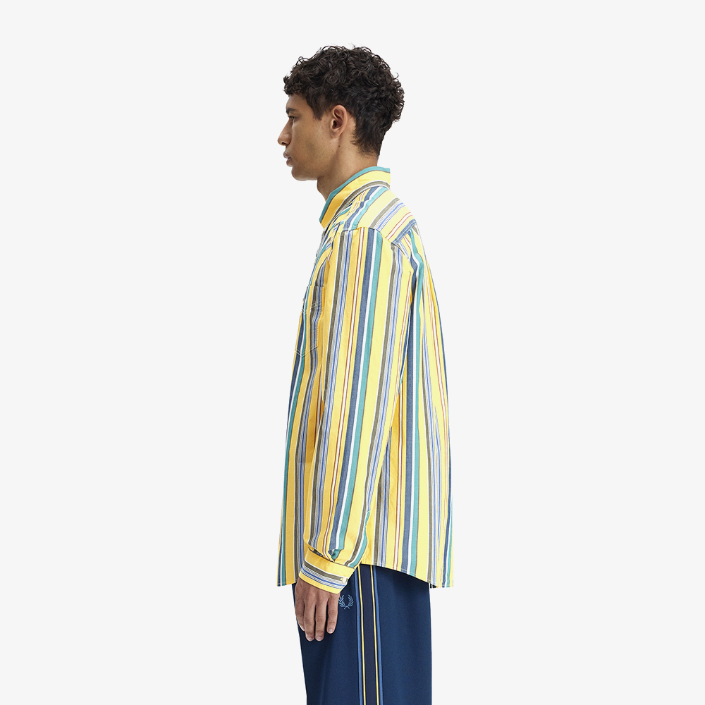 프레드페리 릴랙스드 스트라이프 셔츠 레몬 발리(Fred Perry Relaxed Striped Shirt Lemon Barley) - 3