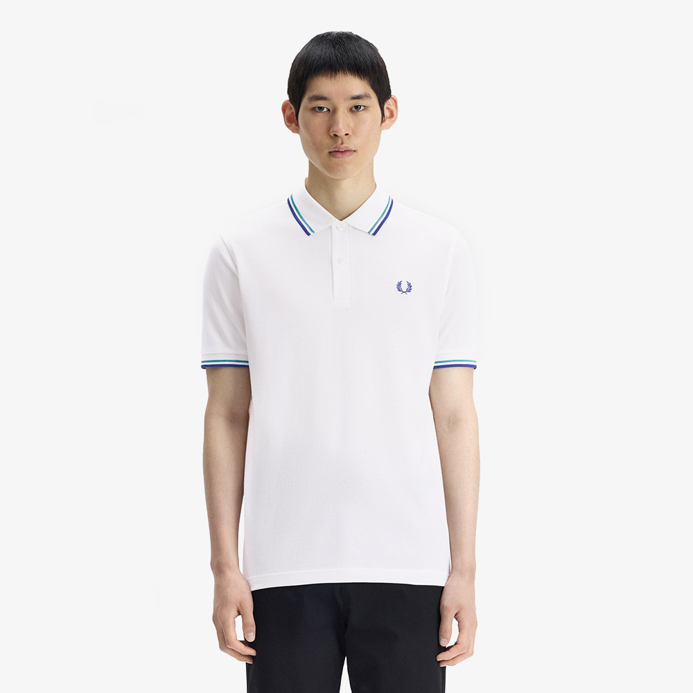 프레드페리 M3600 트윈 팁 프레드페리 셔츠 스노우화이트 딥민트 소호이클립스(Fred Perry Twin Tipped Fred Perry Shirt Snow White Deep Mint Soho Eclipse) - 2