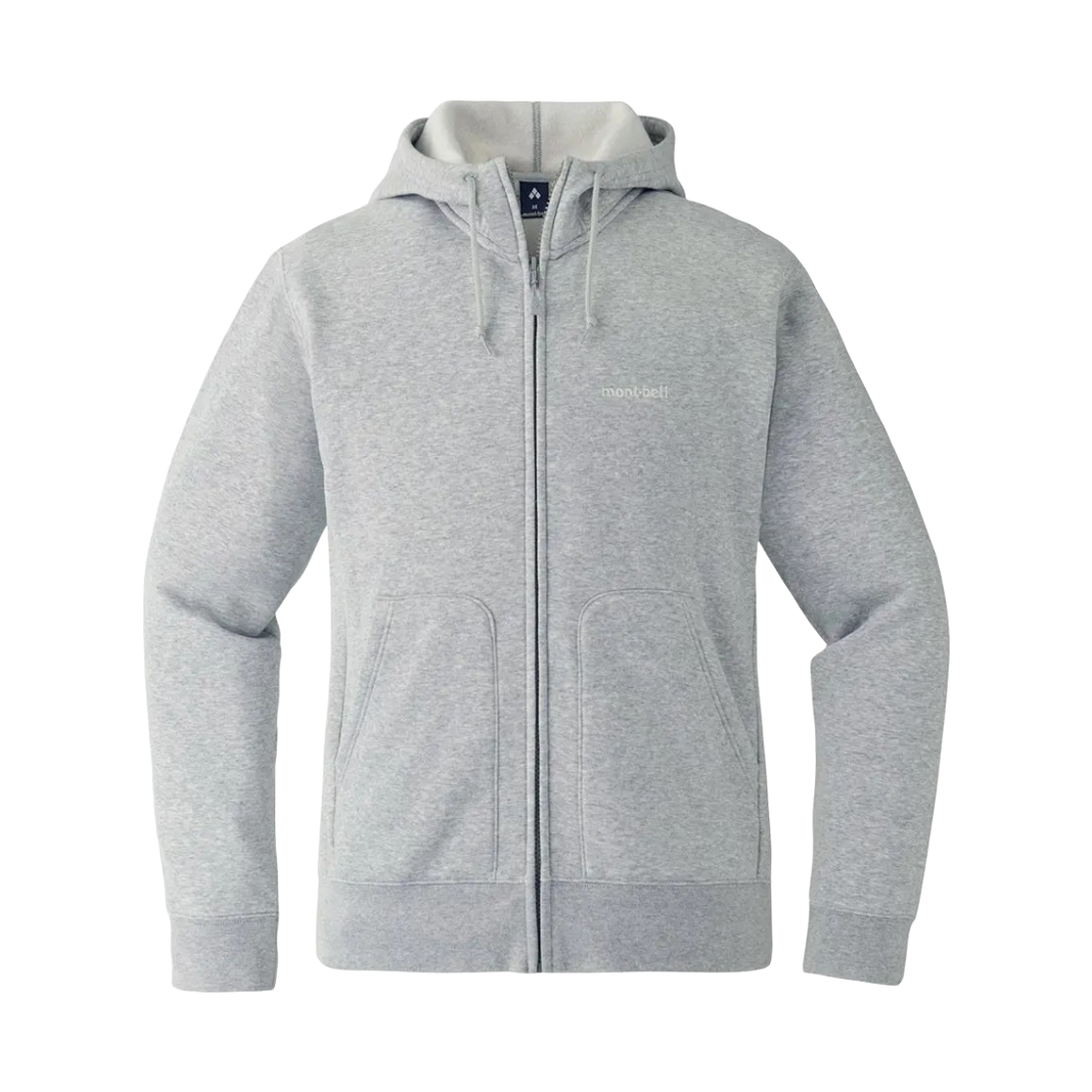 2104849 Montbell Cotton Full-Zip Hooded Sweatshirt Light Gray
