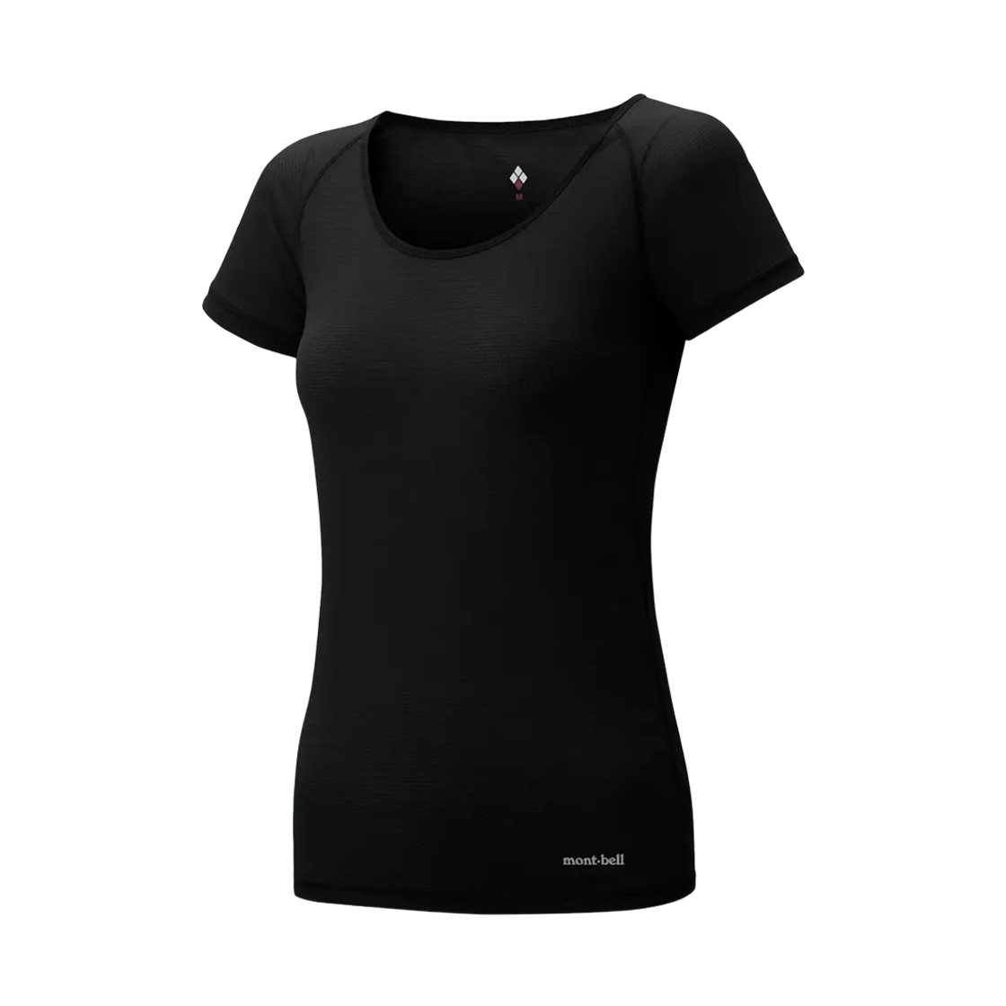1107754 (W) Montbell Zeo-Line Cool Mesh U-Neck T-Shirt Black