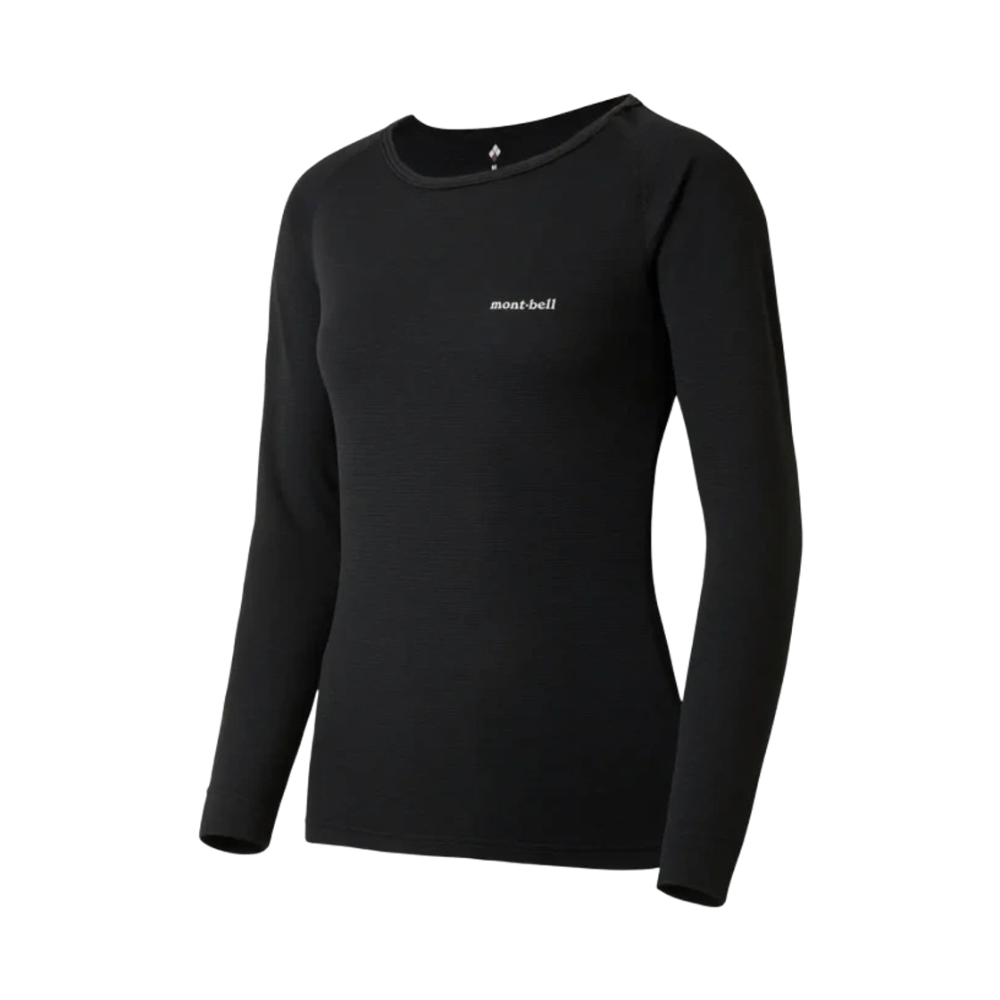 1107705 (W) Montbell Zeo-Line Middle Weight Round Neck Shirt Black