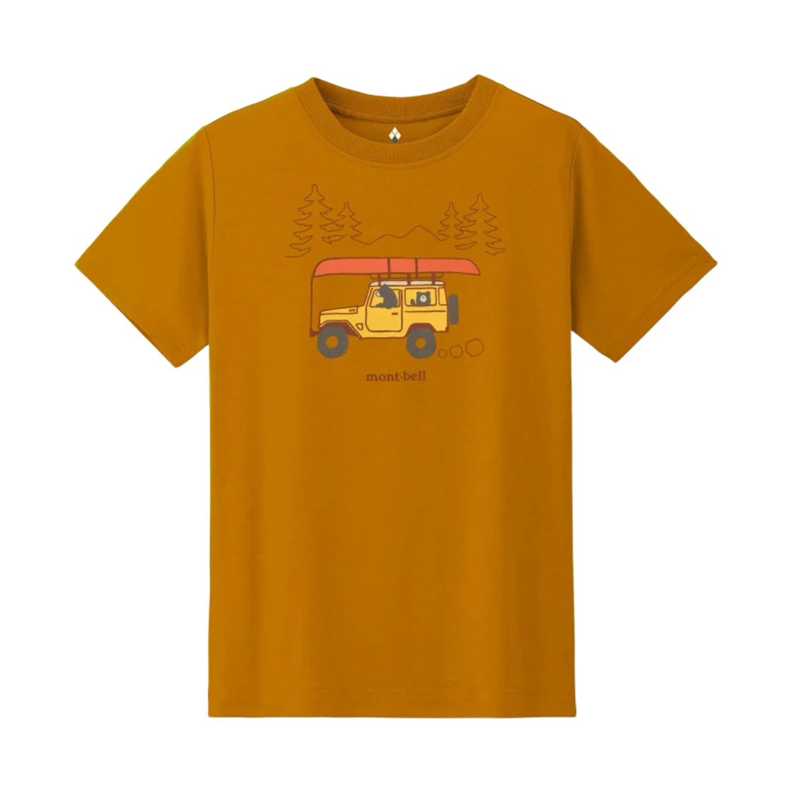 2104875 (Kids) Montbell Departure Cotton T-Shirt Orange