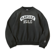 Kapital Kapsize Rule Pt Fleece Crew Sweatshirt Black