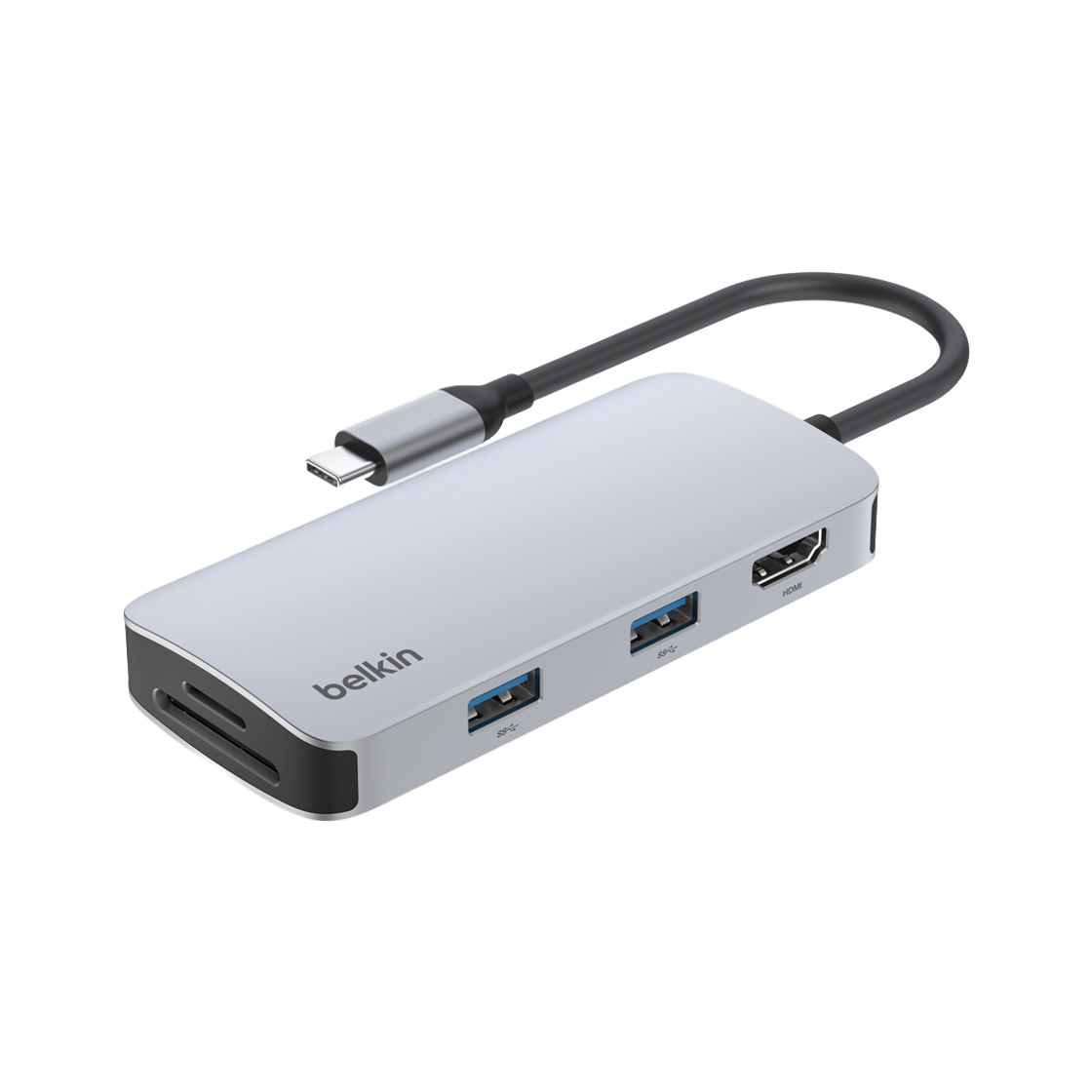 AVC007btSGY Belkin 5-in-1 USB C Type Hub Adapter AVC007bt