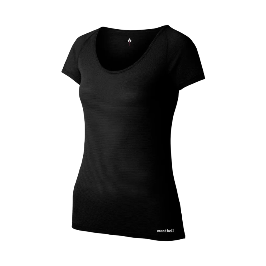 1107739 (W) Montbell Zeo-Line Light Weight U-Neck T-Shirt Black