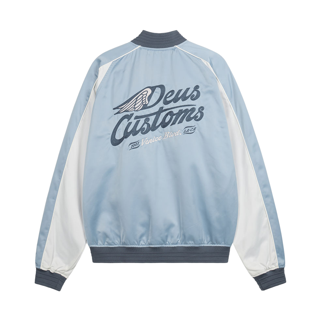 D261UJK230060 [6% 적립] Deus Ex Machina Winglet Souvenir Jacket Blue