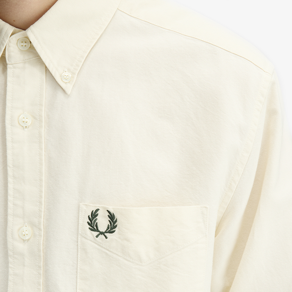 프레드페리 롱 슬리브 옥스포드 셔츠 에크루 그래스루츠(Fred Perry L S Oxford Shirt Ecru Grassroots) - 4