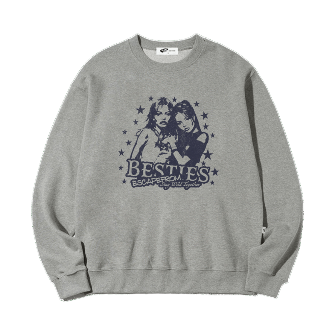 이스케이프프롬 베스티 ESCF 프린트 맨투맨 그레이(Escapefrom Bestie ESCF Print Sweatshirt)