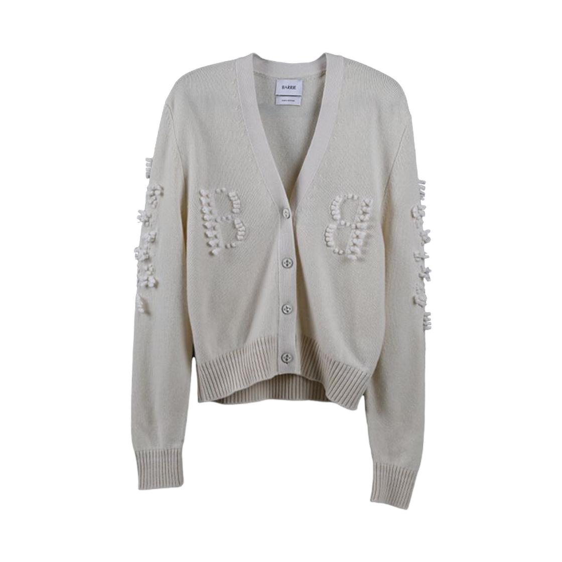 (W) 배리 로고 자수 캐시미어 화이트((W) Barrie Logo Embroidered Cashmere White)
