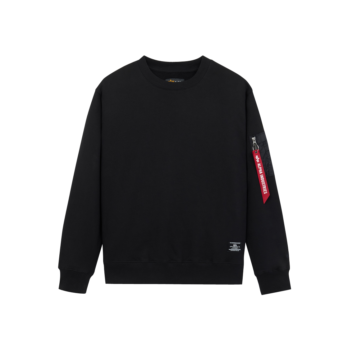 알파 인더스트리 유틸리티 포켓 크루넥 블랙(ALPHA INDUSTRIES Utility Pocket Crewneck Black)