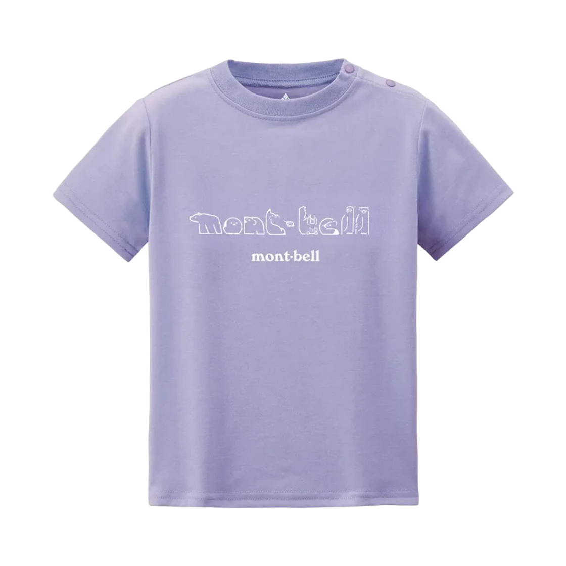 1114656 (Baby) Montbell Wickron Northern Animal Logo T-Shirt Lavender