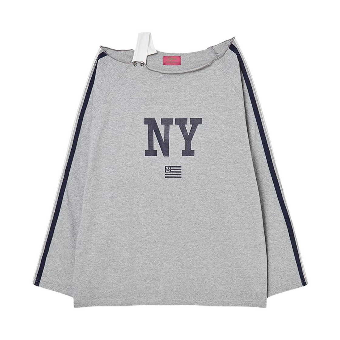 (W) 엔와이엑스엑스 오프 숄더 롱슬리브 그레이((W) NYXX Off Shoulder Longsleeve Gray)