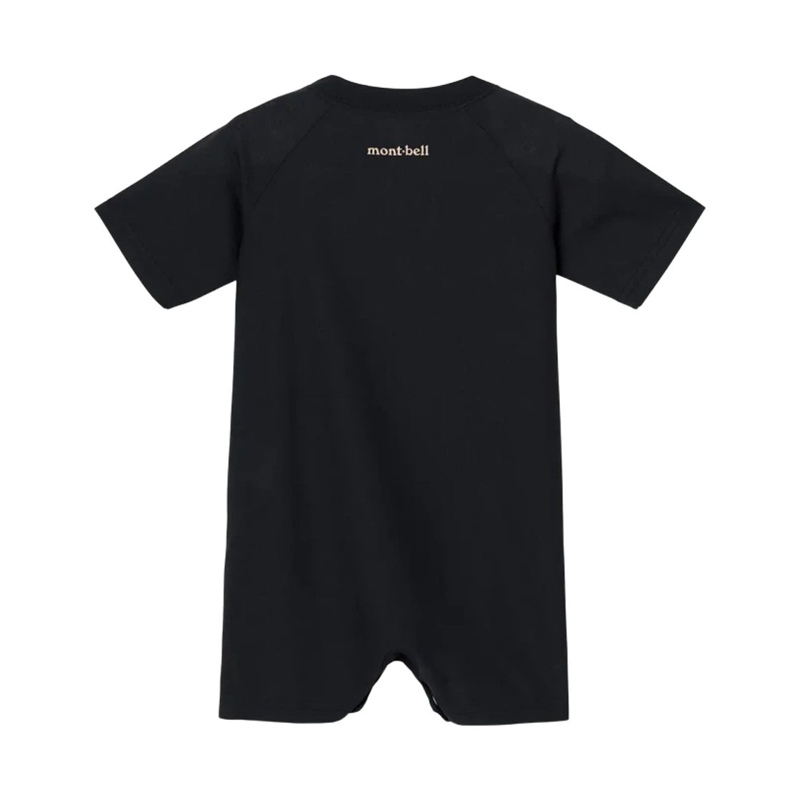 (유아) 몽벨 위크론 몬타 베어 페이스 숏슬리브 롬퍼스 블랙((Baby) Montbell Wickron Monta Bear Face Short Sleeve Rompers Black) - 2