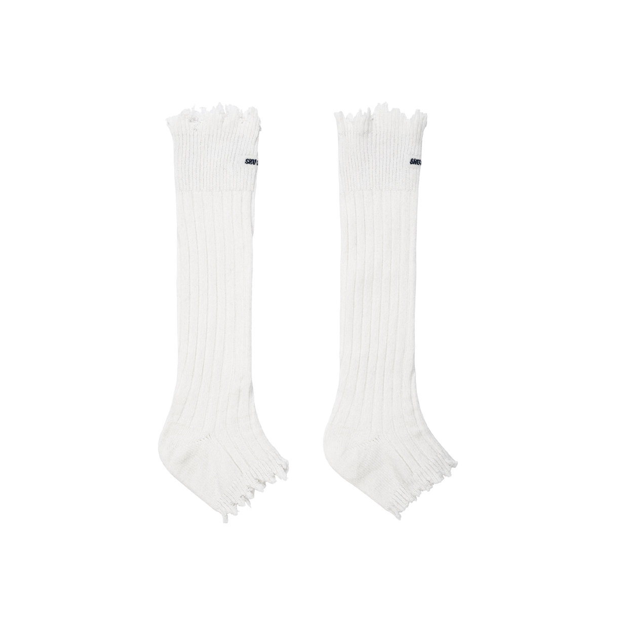 KW6BSS1SH29WT Shushu/Tong Women Embroidered Logo Sock Boots White - 26SS