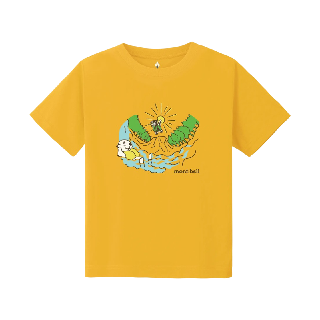 1114962 (Kids) Montbell Wickron Playing with Water T-Shirt Yellow