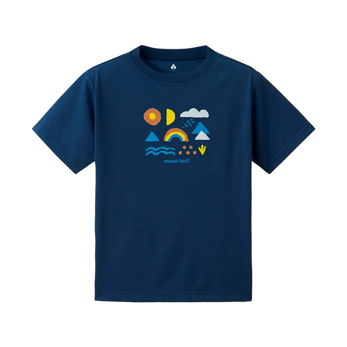 1114586 (Kids) Montbell Wickron Nature Symbols T-Shirt Navy
