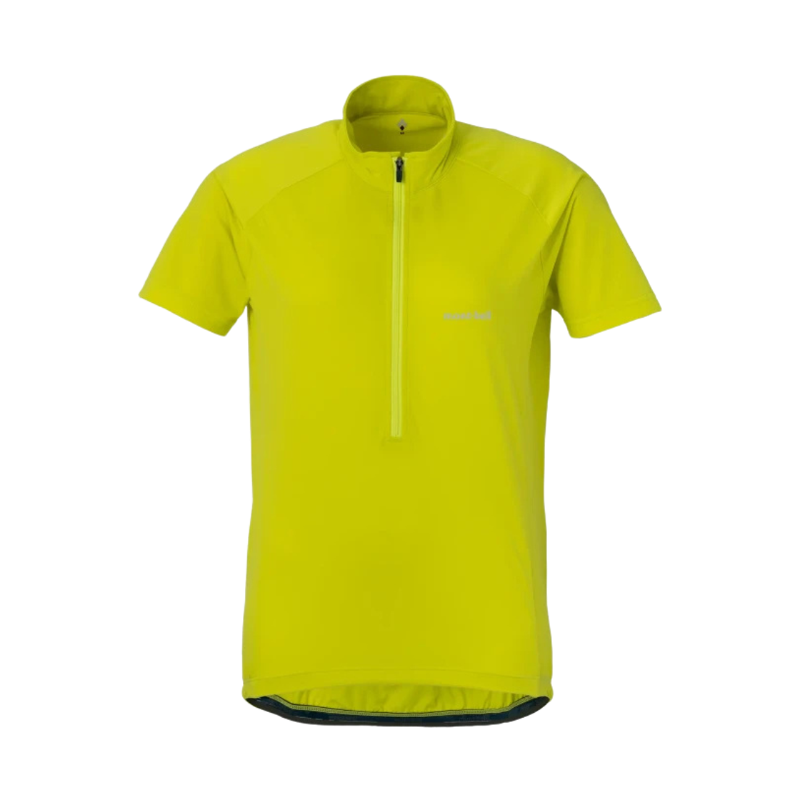 1130720 (W) Montbell Wickron UV-Tect Cycling Short Sleeve Zip Shirt Yellow