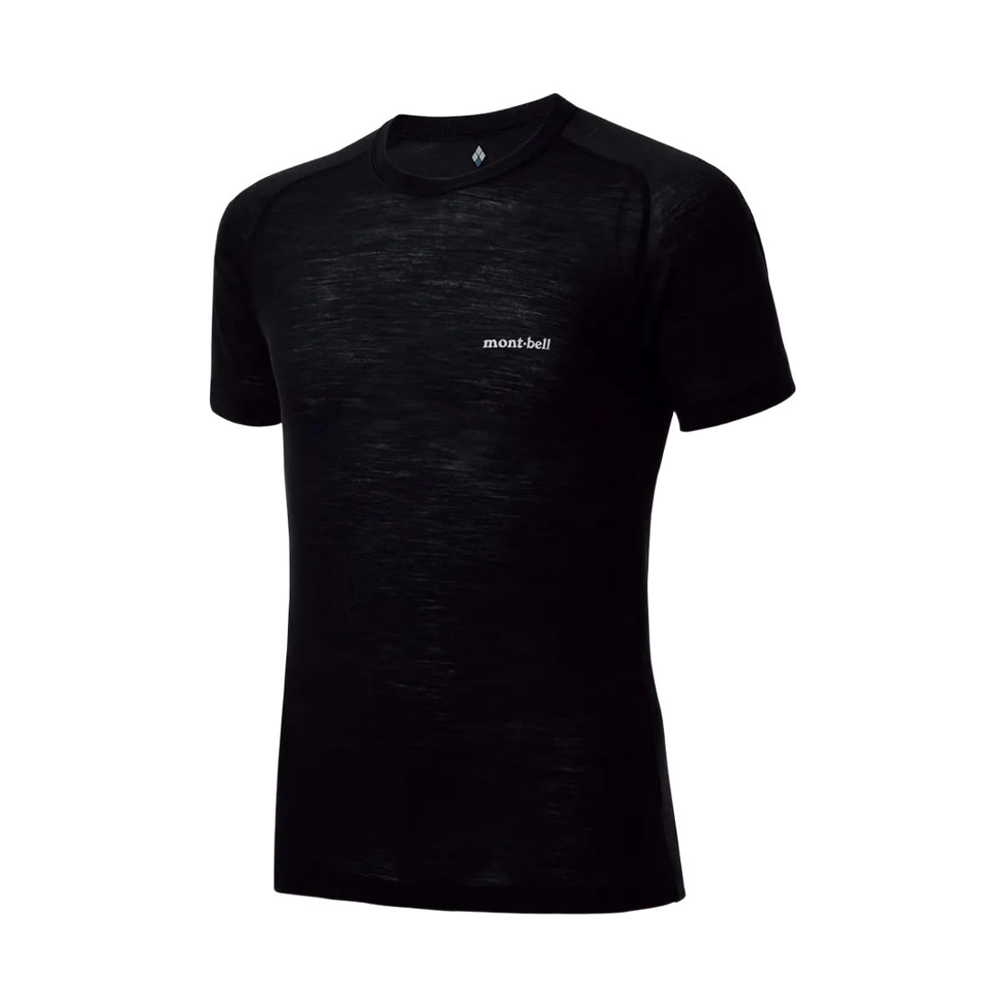 2307109 Montbell Super Merino Wool Light Weight T-Shirt Black