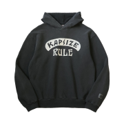 Kapital Fleece Hooded Sweatshirt Kapsize Rule Pt Black